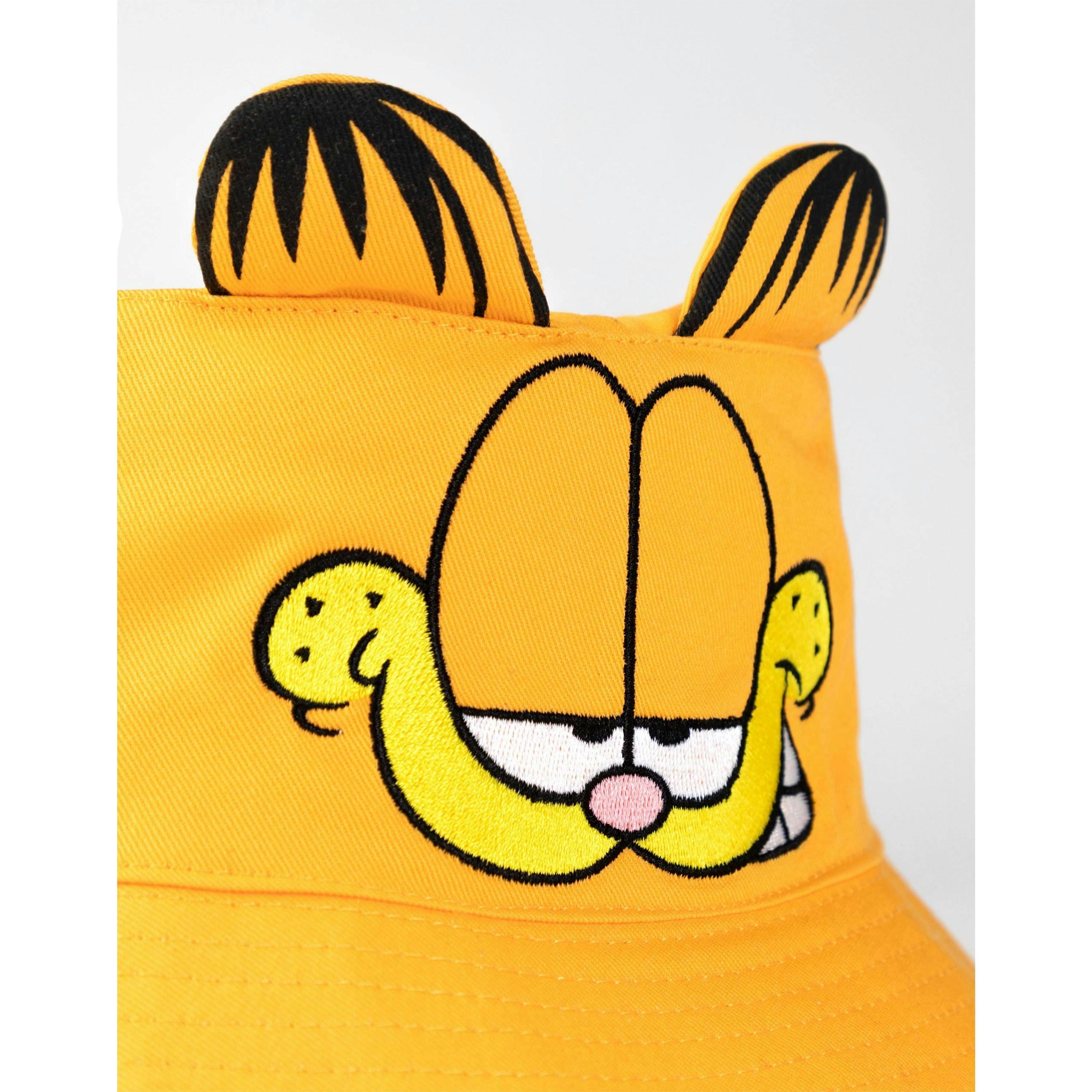Garfield Unisex Orange Reversible Face & Lasagne Bucket Hat (One Size) by Vanilla Underground , view 3 of 6