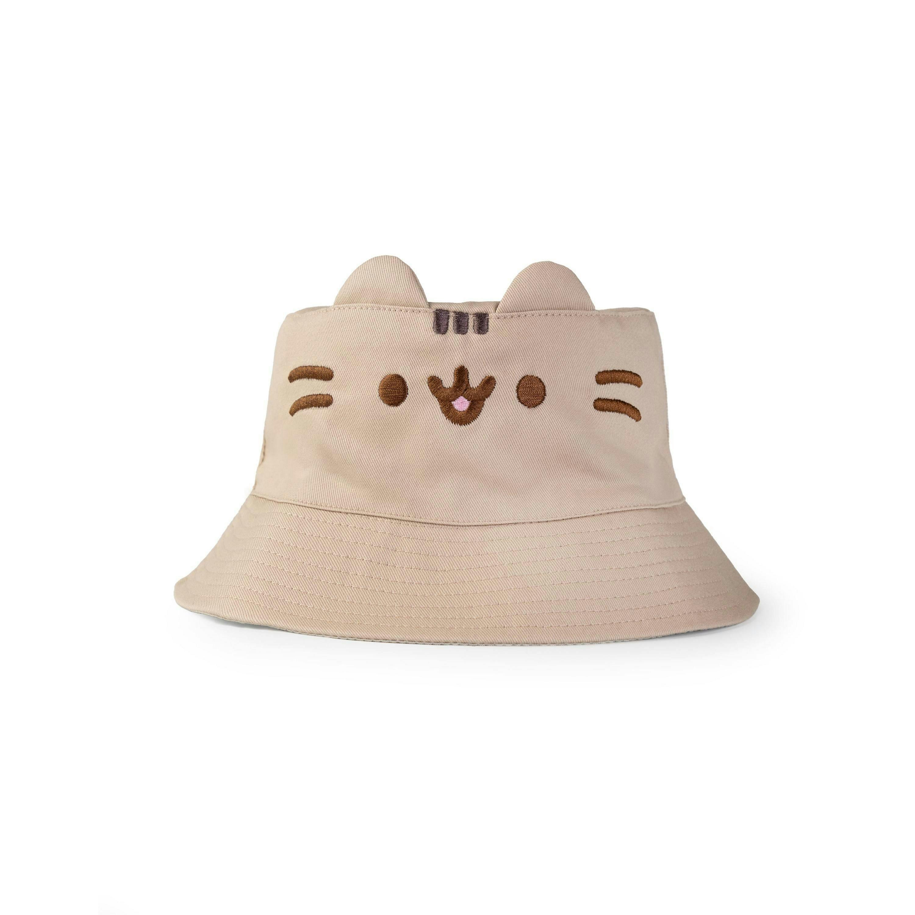 Pusheen Womens Beige Novelty Face Bucket Hat (One Size) by Vanilla Underground , view 6 of 6
