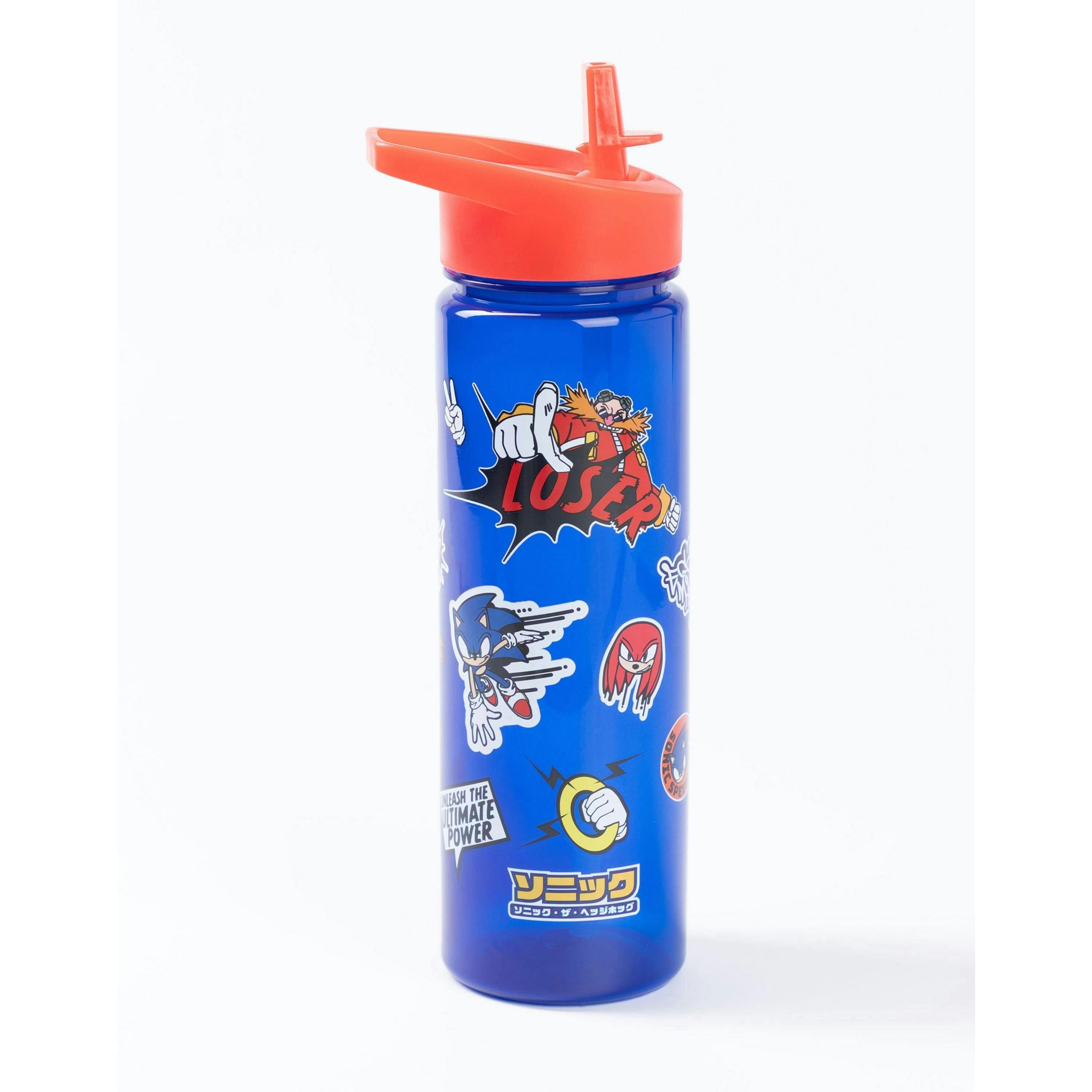Sonic the Hedgehog Boys Blue Sticker book Lunch Bag Bottle and Snack Pot (One Size) by Vanilla Underground , view 2 of 6