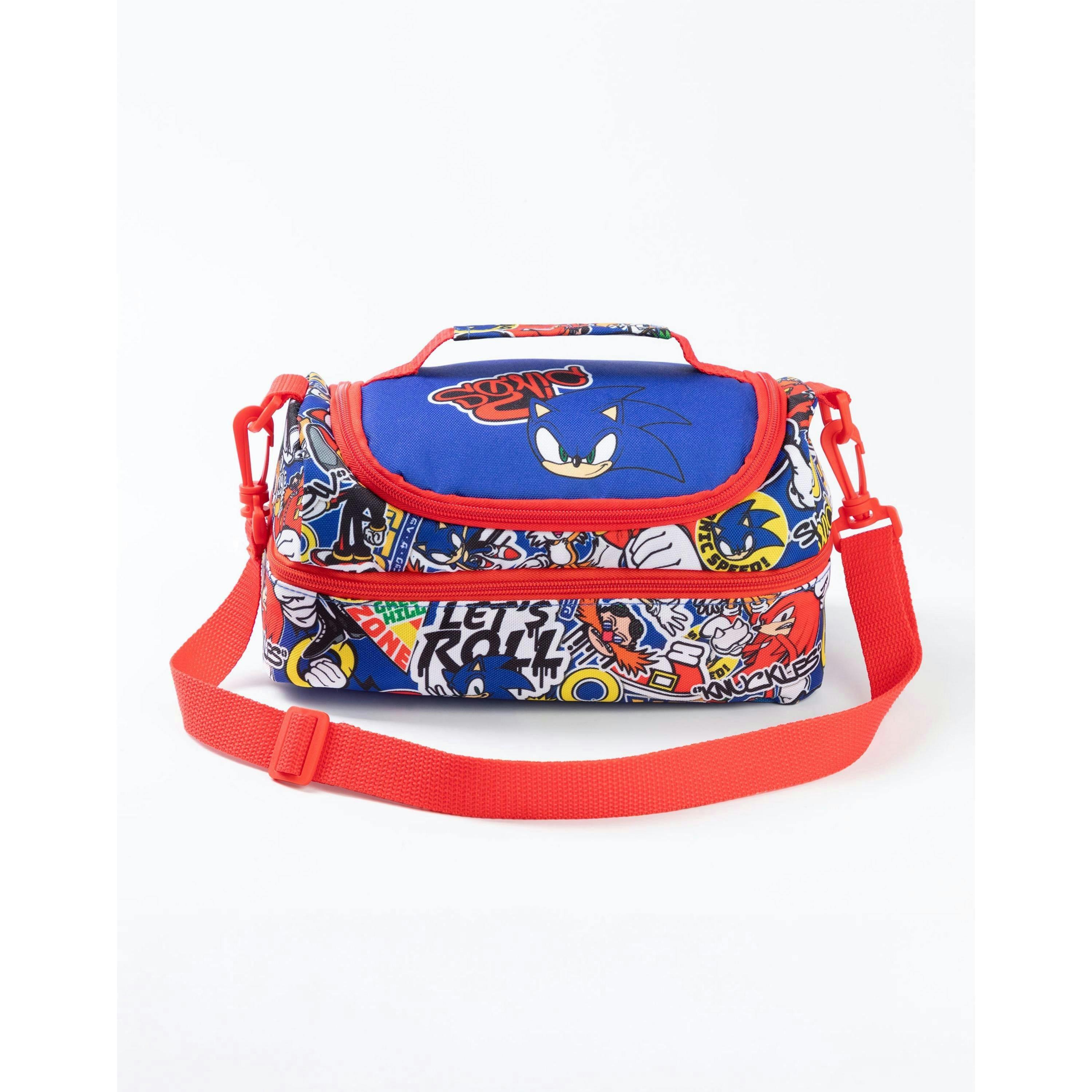Sonic the Hedgehog Boys Blue Sticker book Lunch Bag Bottle and Snack Pot (One Size) by Vanilla Underground , view 6 of 6