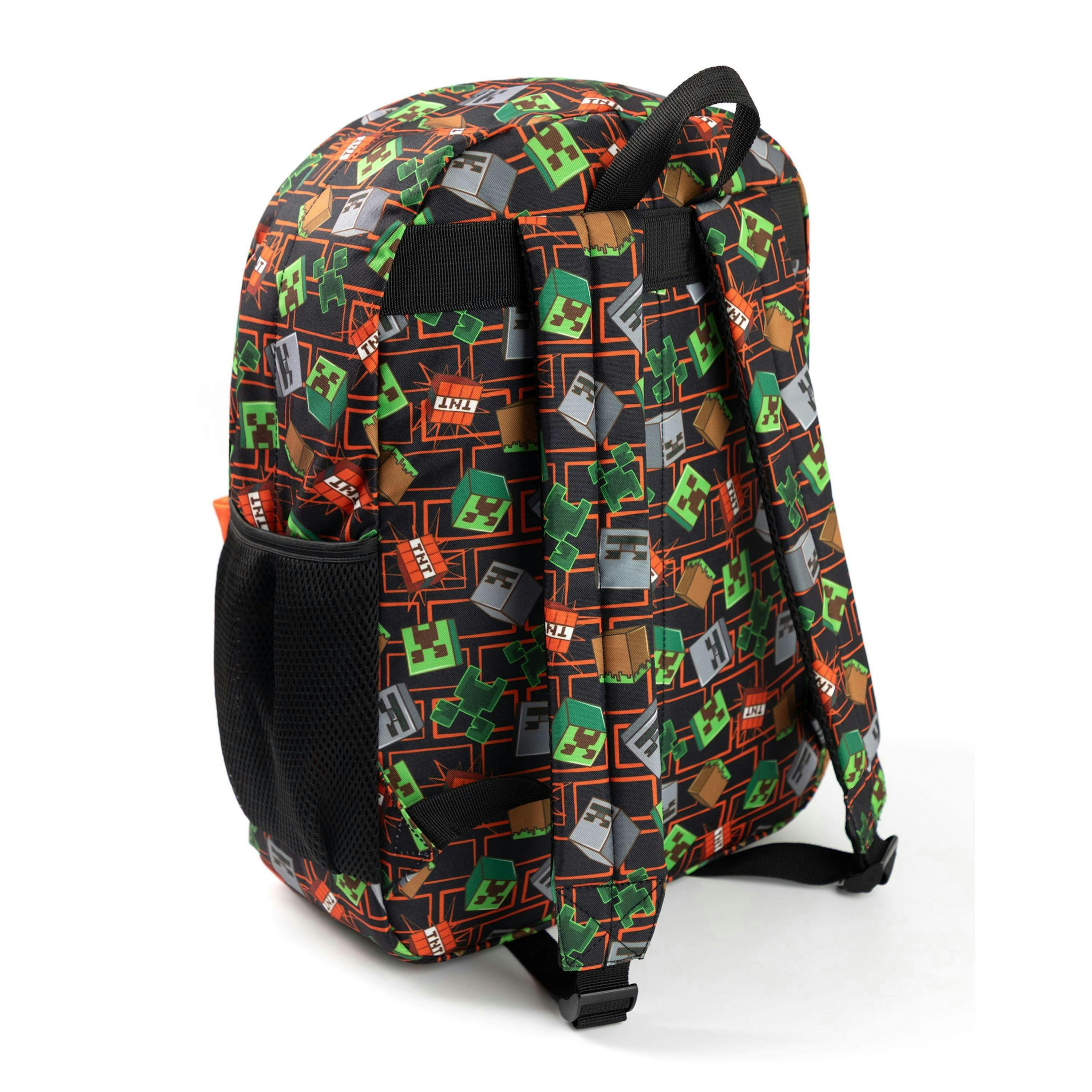 Minecraft Unisex Kids Multicoloured TNT 3 Piece Backpack Set (One Size) by Vanilla Underground , view 2 of 6