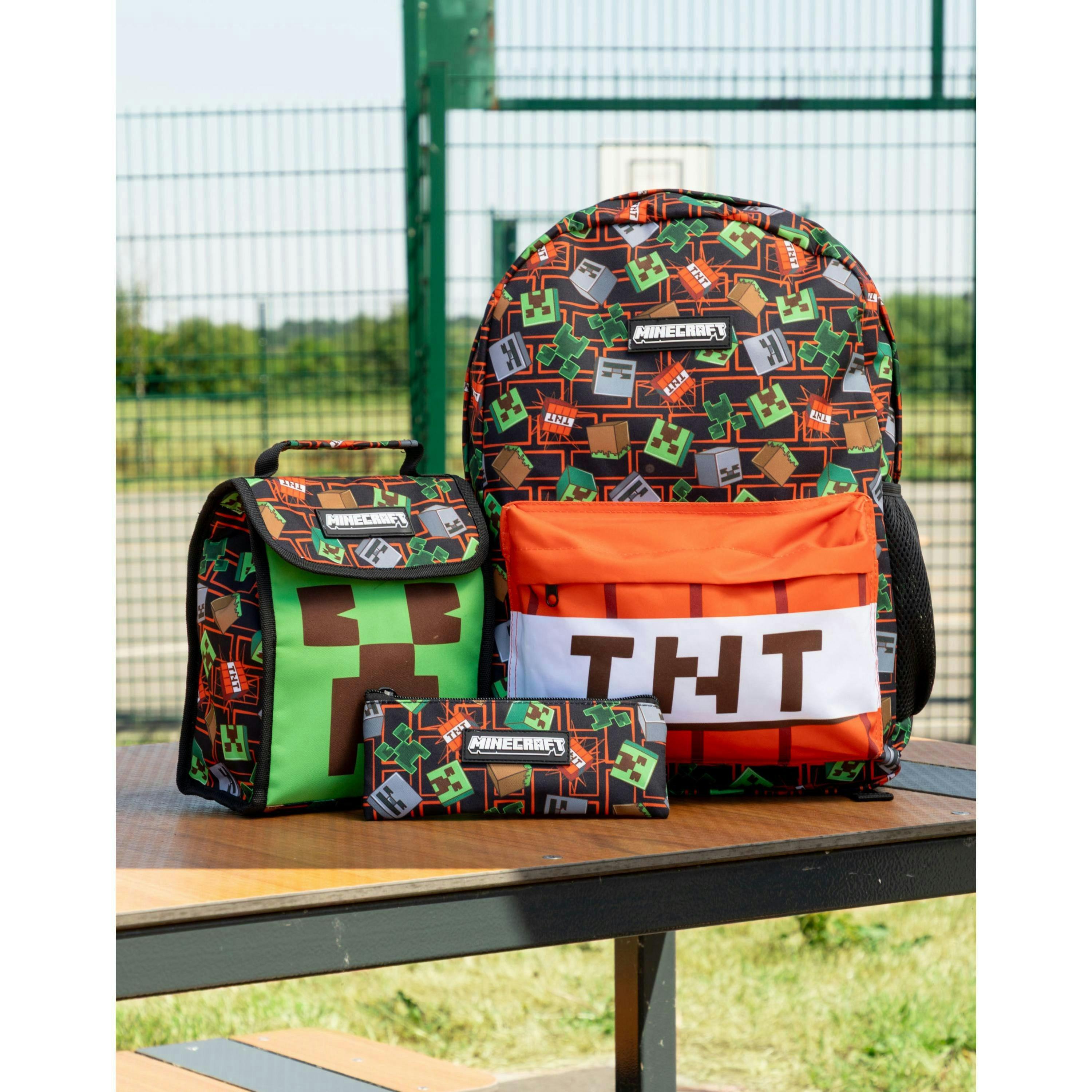 Minecraft Unisex Kids Multicoloured TNT 3 Piece Backpack Set (One Size) by Vanilla Underground , view 3 of 6