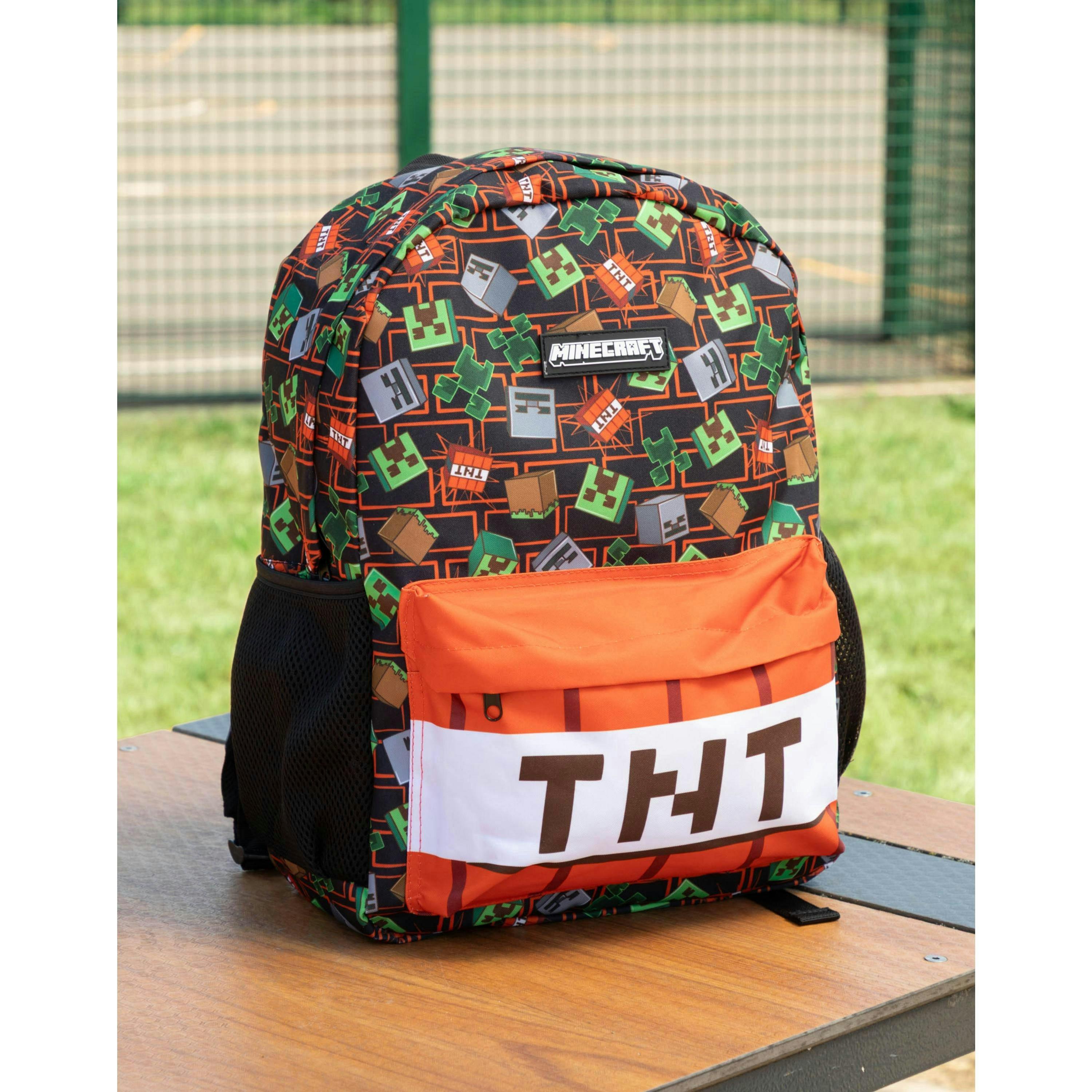 Minecraft Unisex Kids Multicoloured TNT 3 Piece Backpack Set (One Size) by Vanilla Underground , view 4 of 6