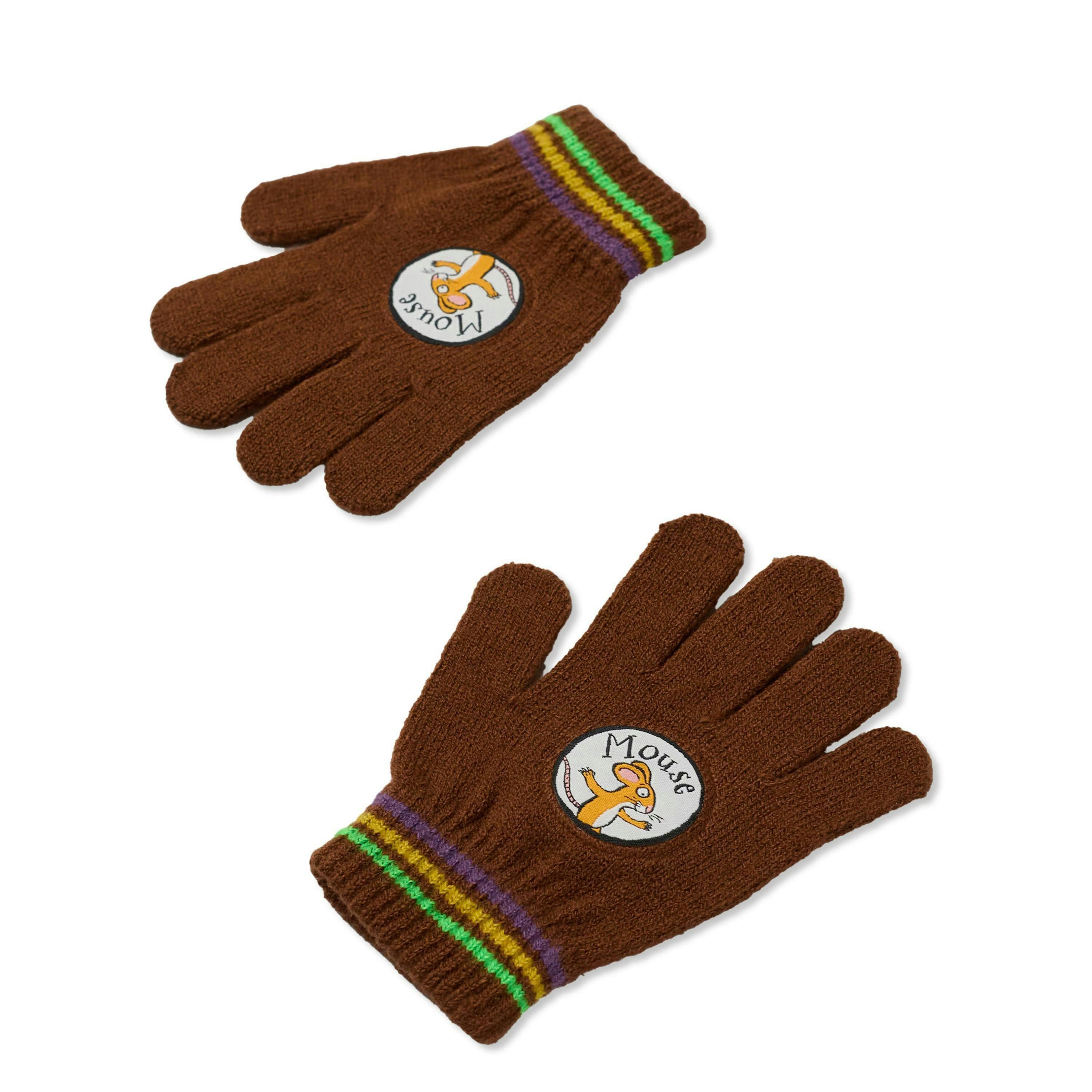 Gruffalo & Friends Unisex Kids Brown Novelty Face Beanie and Gloves Set (One Size) by Vanilla Underground , view 5 of 6