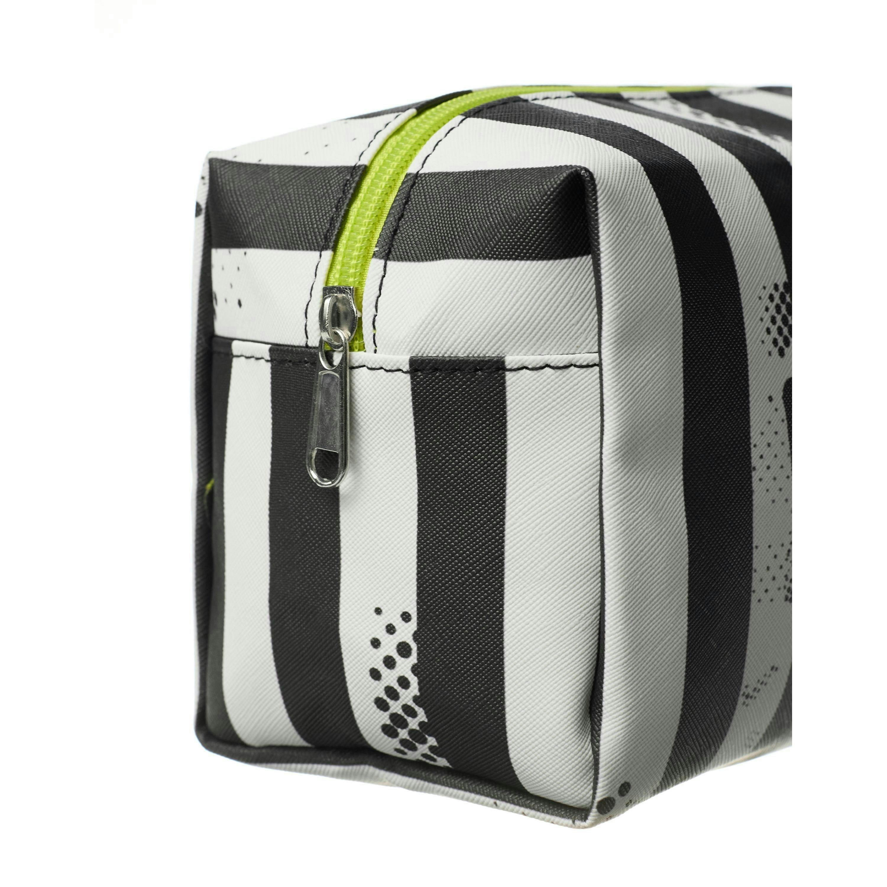 Beetlejuice Womens Multicoloured Stripey Logo Makeup Bag (One Size) by Vanilla Underground , view 4 of 6