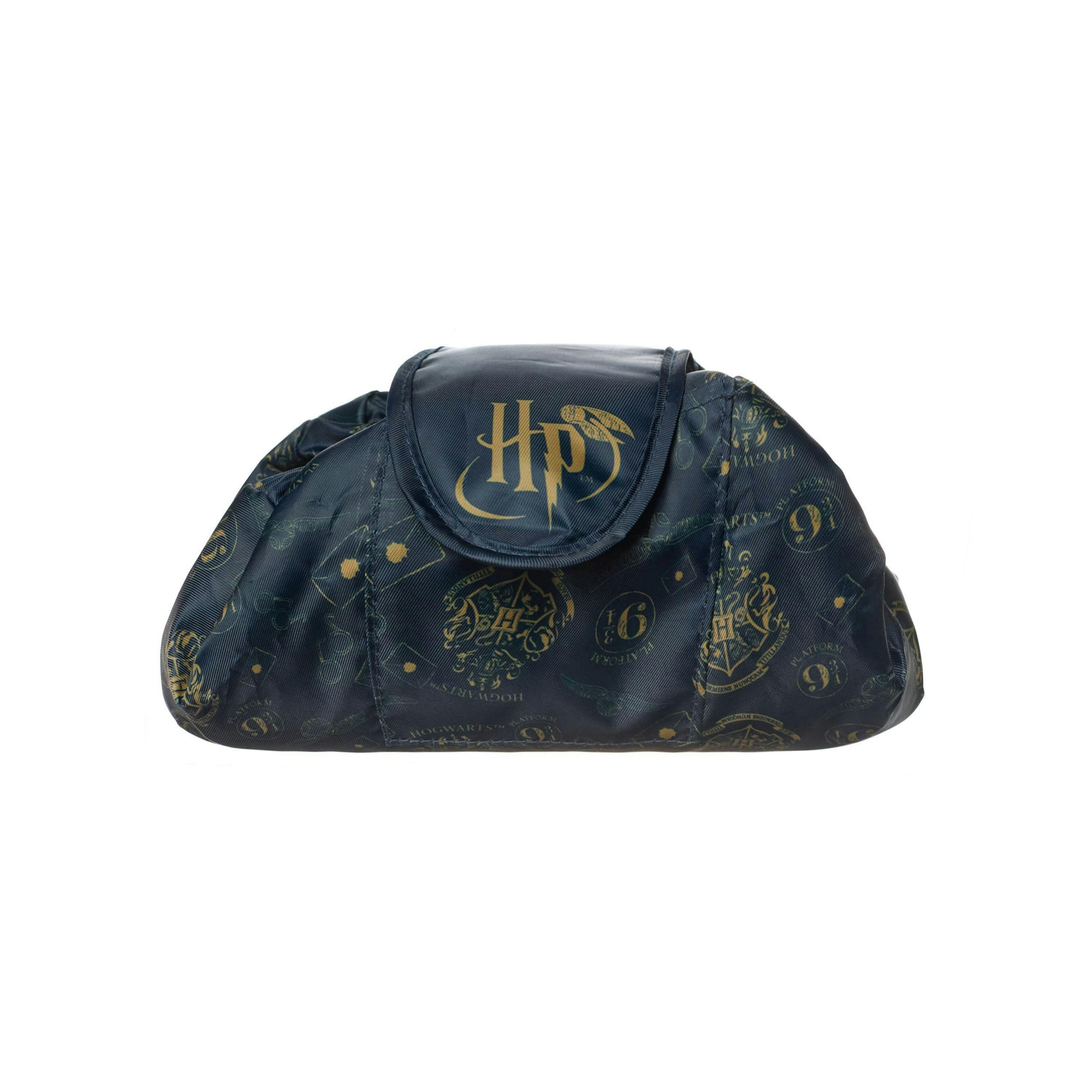 Harry Potter Womens Blue Icons AOP Makeup Bag (One Size) by Vanilla Underground , view 1 of 6