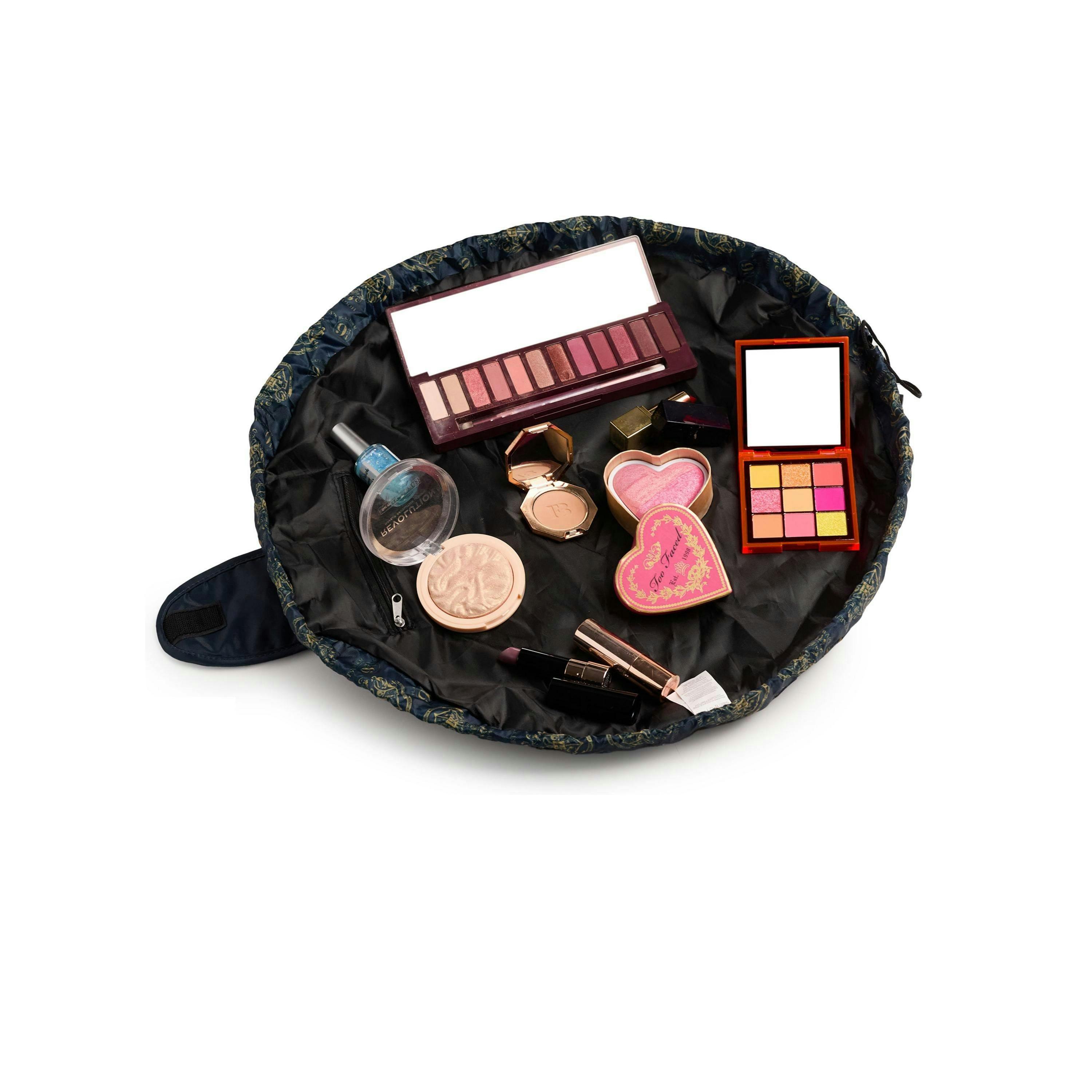 Harry Potter Womens Blue Icons AOP Makeup Bag (One Size) by Vanilla Underground , view 4 of 6