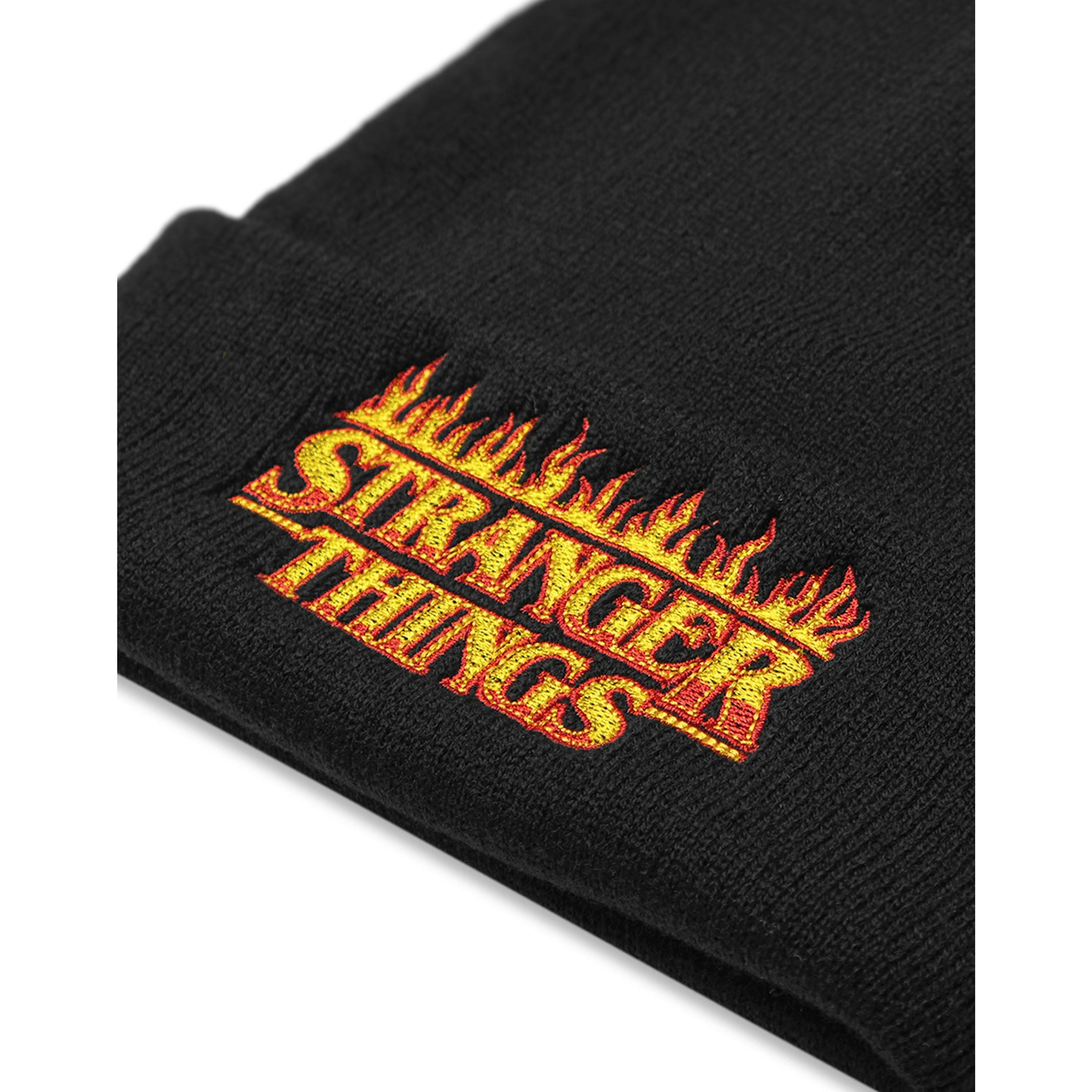 Stranger Things Unisex Black Logo Beanie Hat (One Size) by Vanilla Underground , view 5 of 6