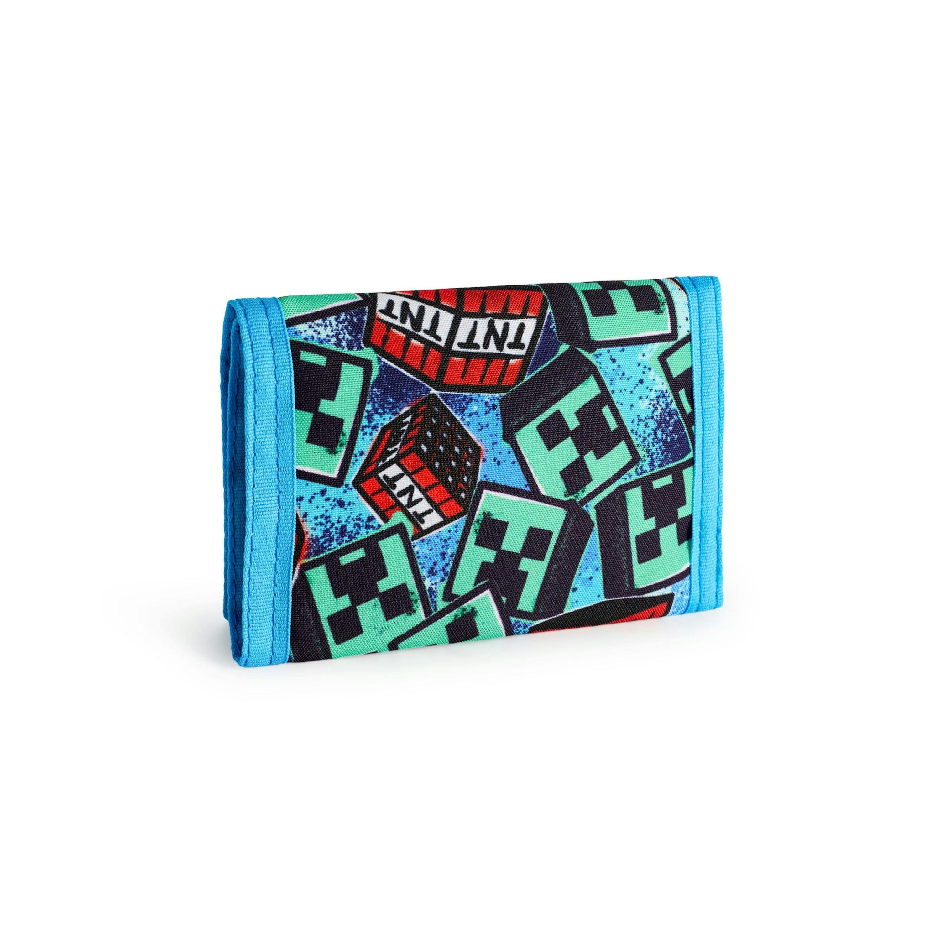 Minecraft Boys Blue Grafitti Strap Wallet (One Size) by Vanilla Underground , view 2 of 6