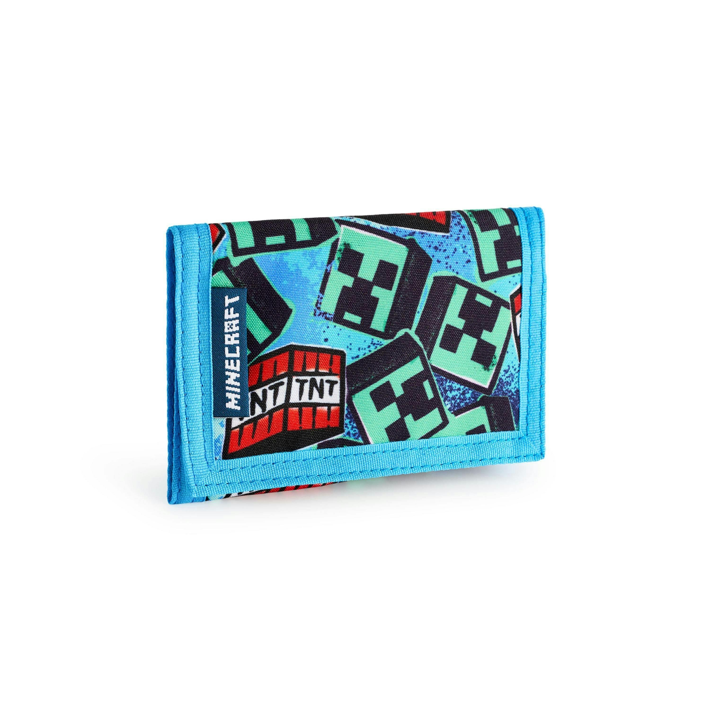 Minecraft Boys Blue Grafitti Strap Wallet (One Size) by Vanilla Underground , view 3 of 6
