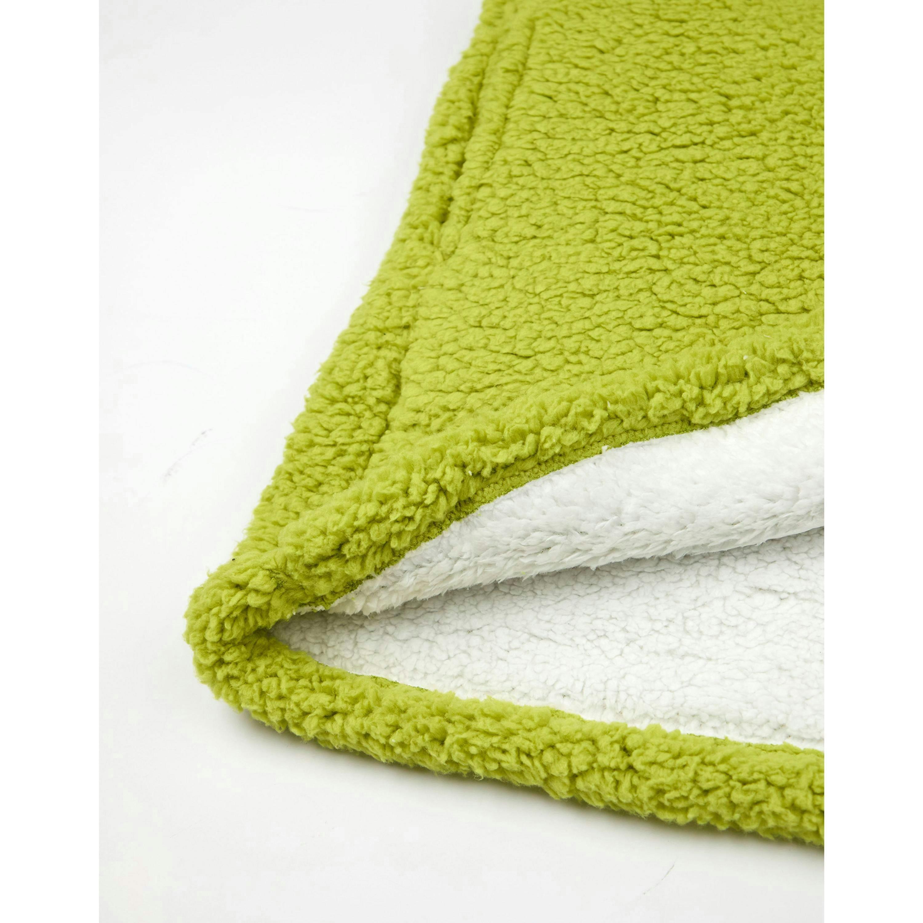 The Grinch Unisex Kids Green Embroided Face Blanket Hoodie (One Size) by Vanilla Underground , view 4 of 6