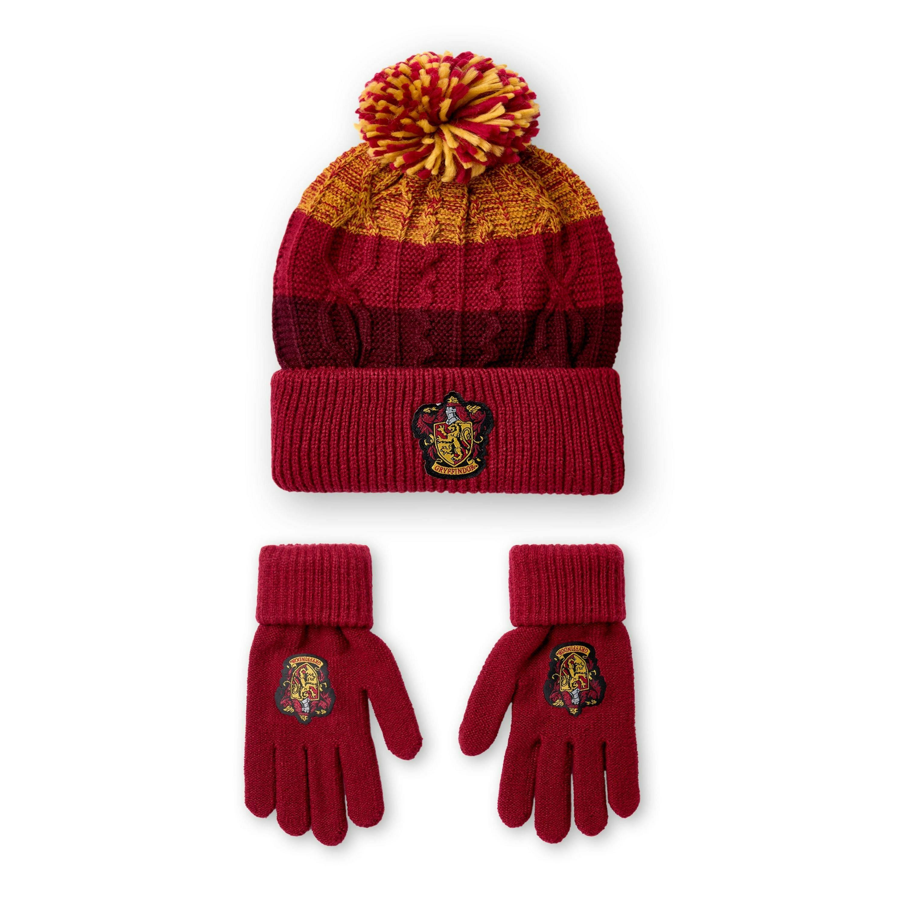 Harry Potter Unisex Kids Multicoloured Gryffindor Beanie and Gloves Set (One Size) by Vanilla Underground , view 1 of 6