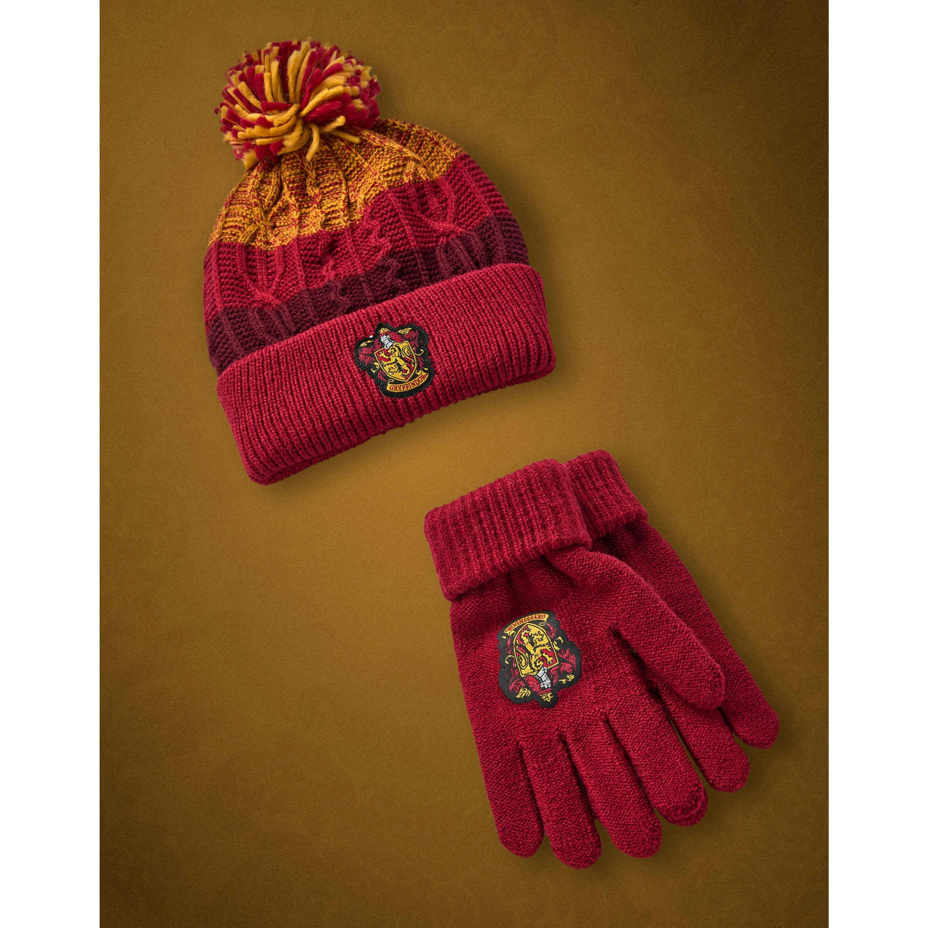 Harry Potter Unisex Kids Multicoloured Gryffindor Beanie and Gloves Set (One Size) by Vanilla Underground , view 6 of 6