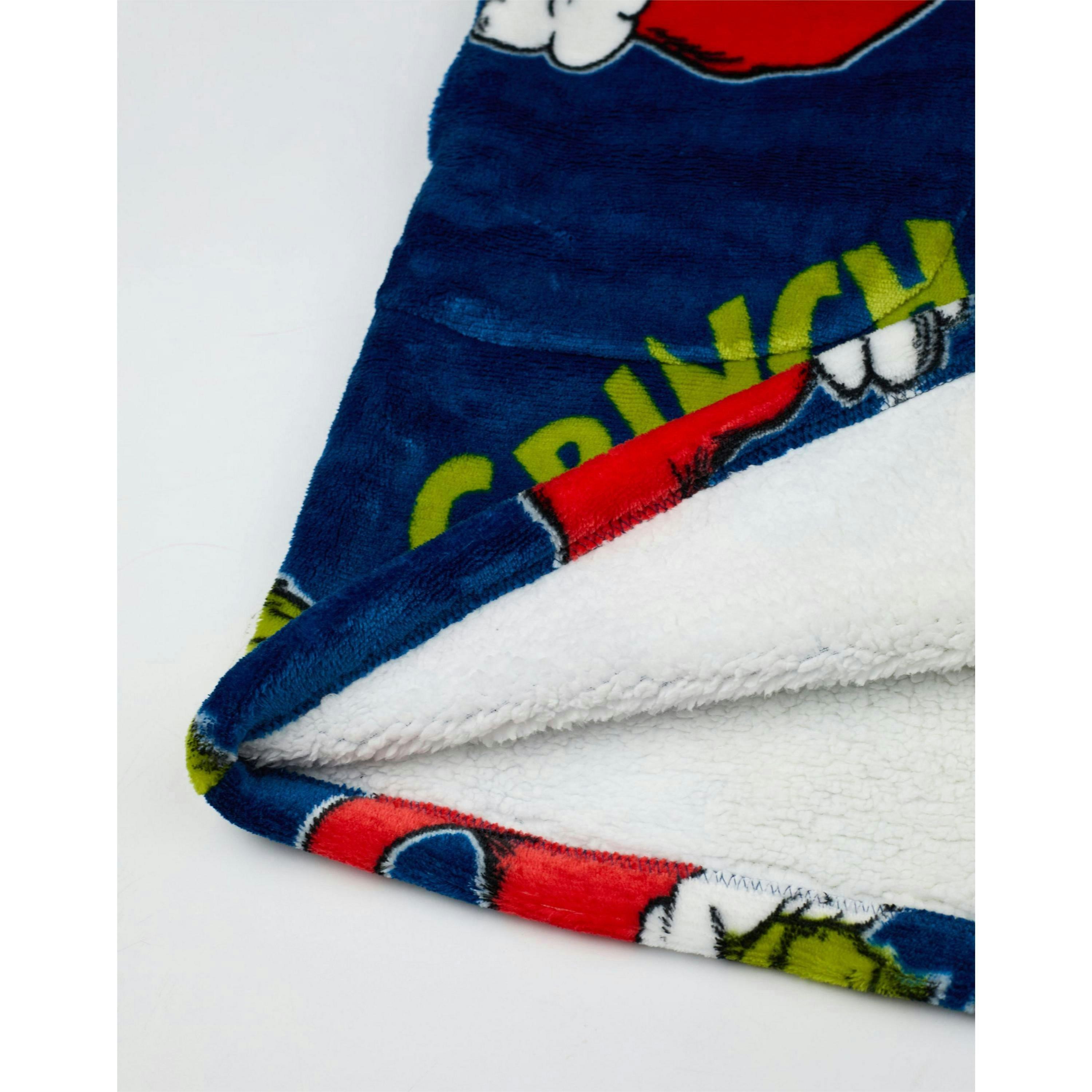 The Grinch Unisex Multicoloured Character Face Zip Through Blanket Hoodie (One Size) by Vanilla Underground , view 6 of 6