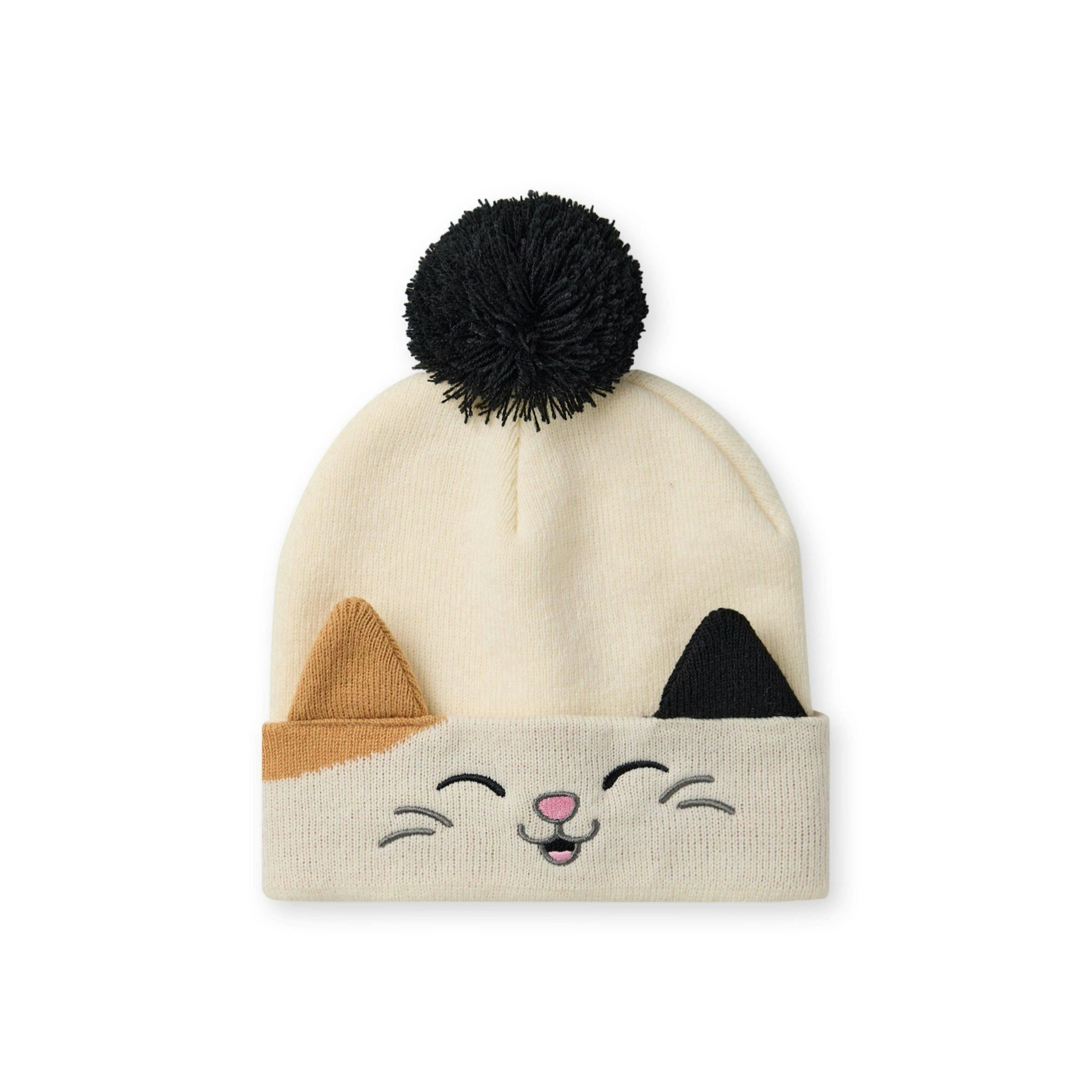 Squishmallows Girls Beige Cam The Cat Beanie and Gloves Set (One Size) by Vanilla Underground , view 3 of 6