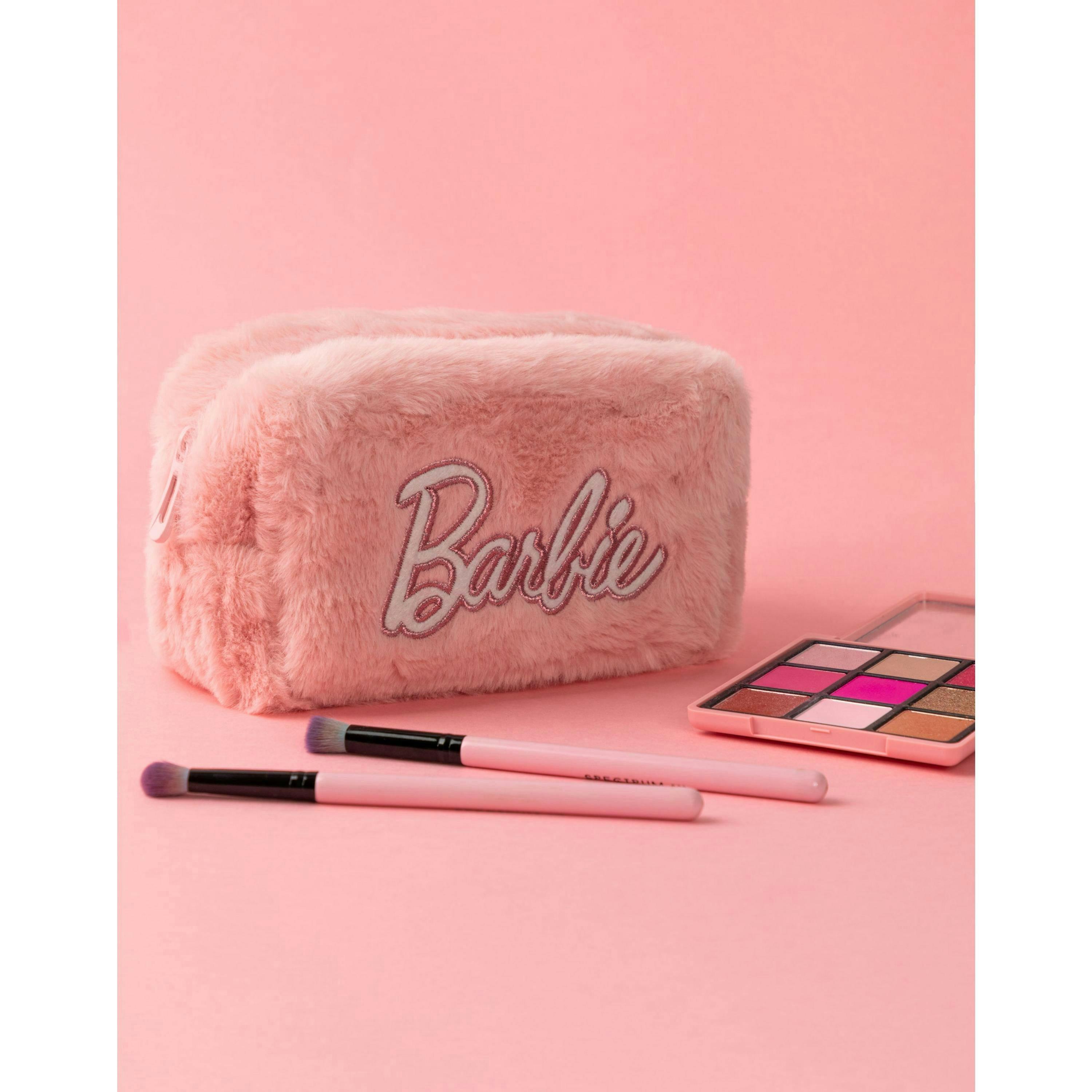 Barbie Womens Pink Furry Makeup Bag (One Size) by Vanilla Underground , view 2 of 6