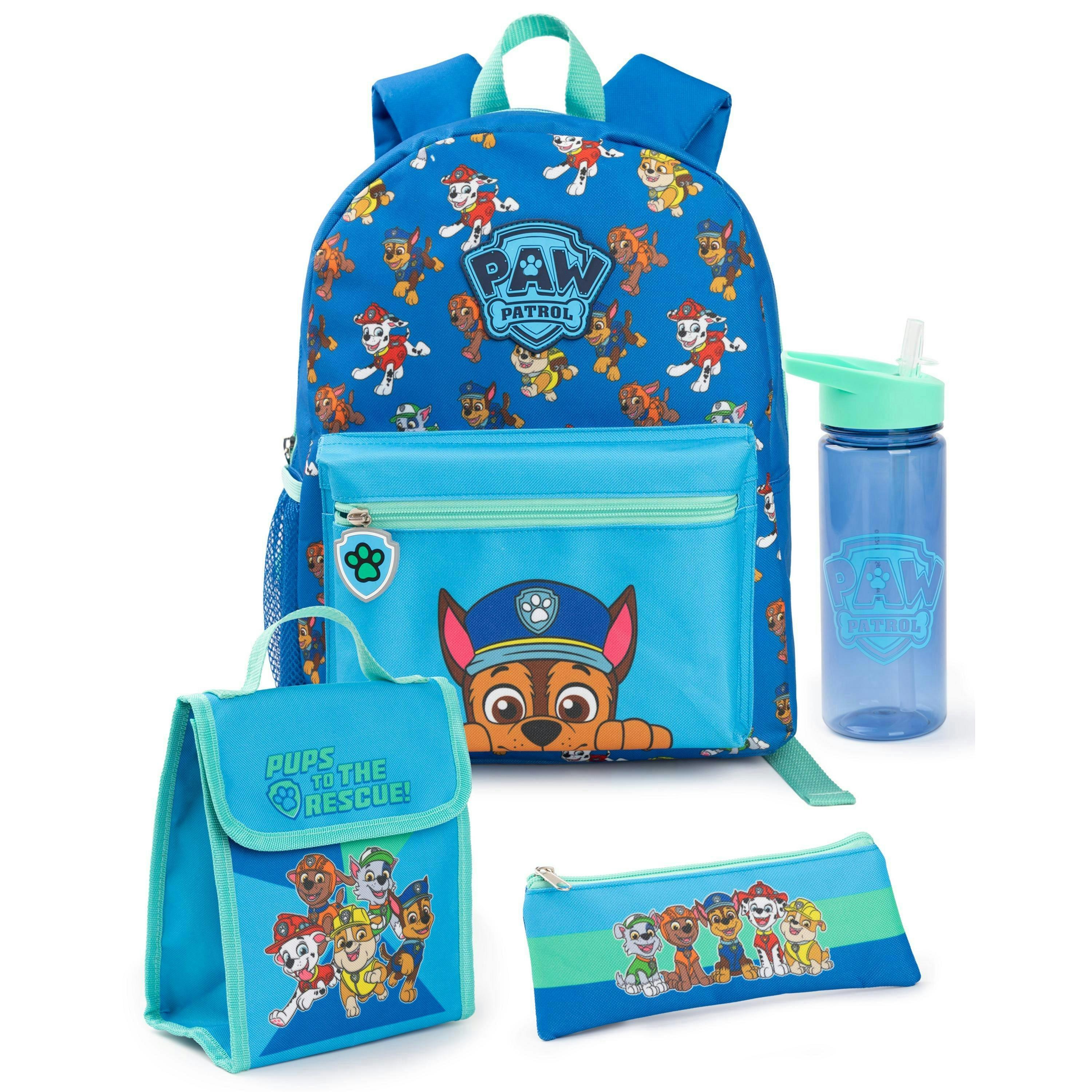 Paw Patrol Unisex Kids Blue Multi Character 4 Piece Backpack Set (One Size) by Vanilla Underground , view 1 of 6