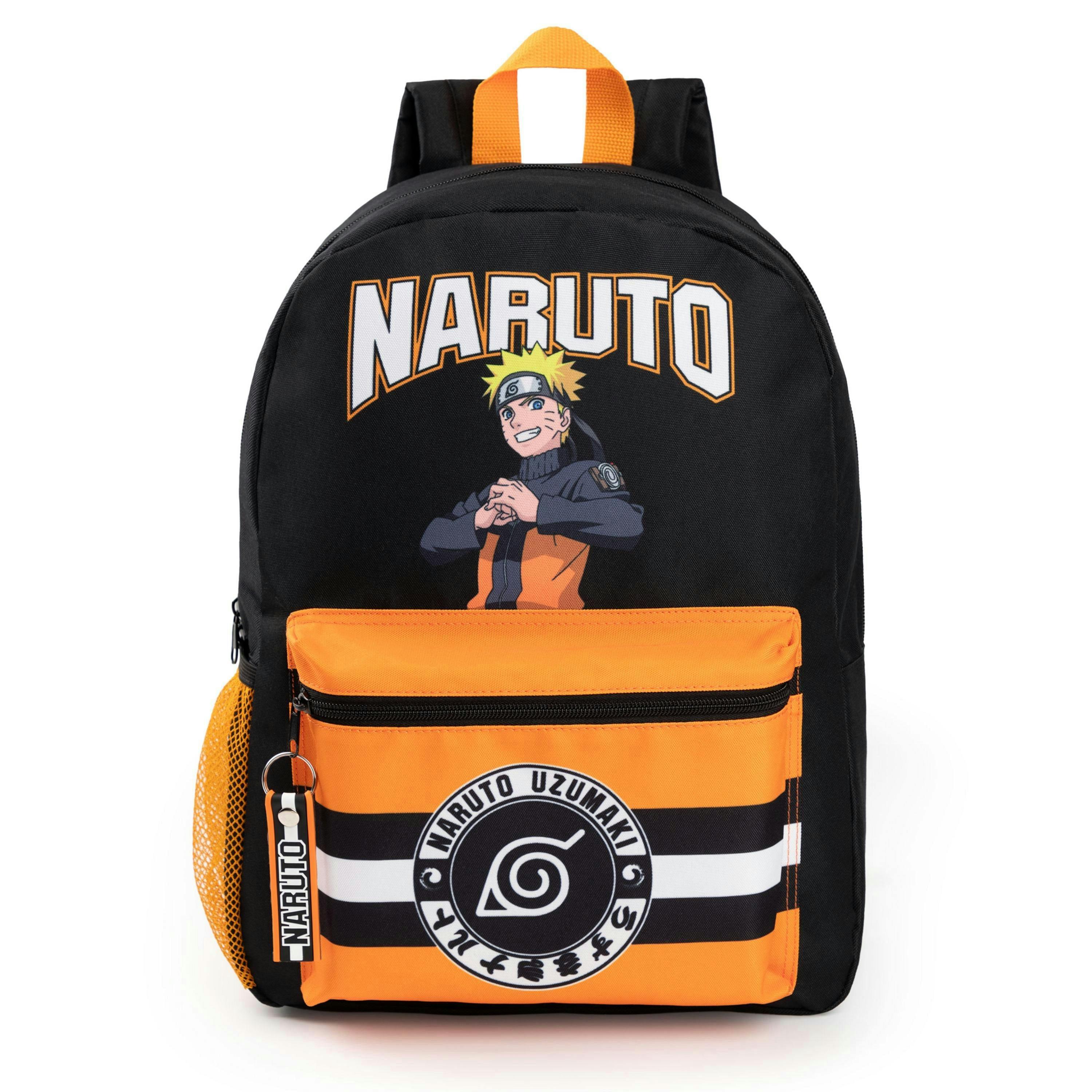 Naruto Shippuden Unisex Kids Black Front Printed Backpack (One Size) by Vanilla Underground , view 1 of 6