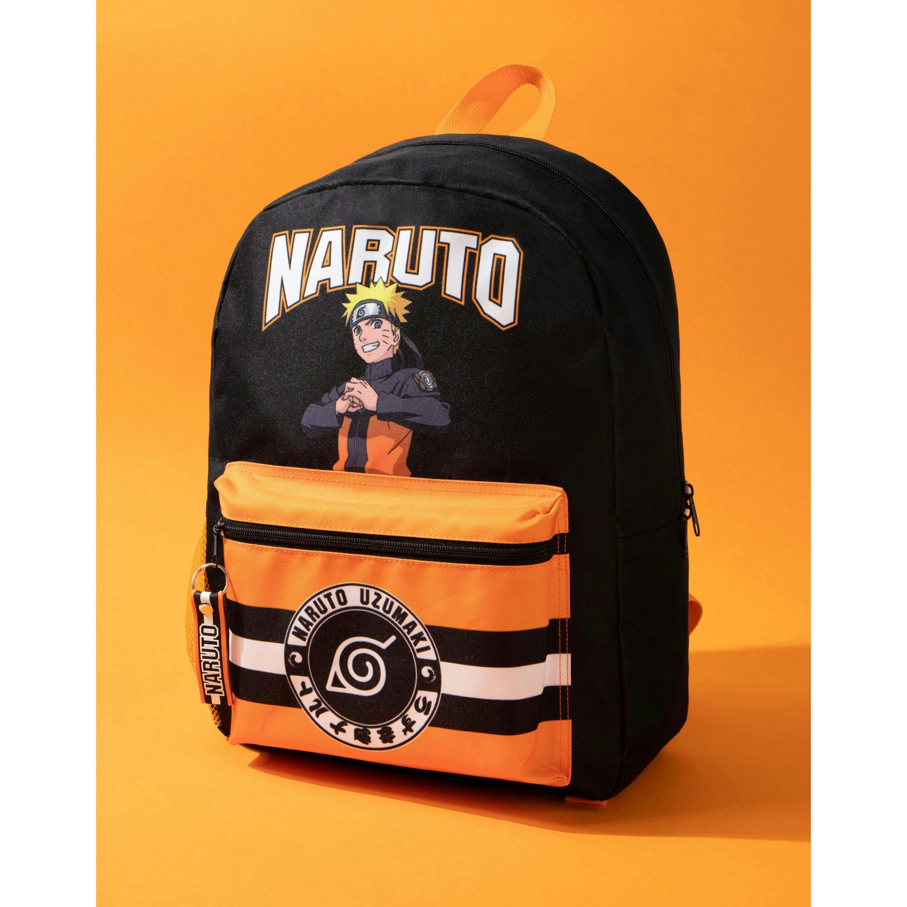 Naruto Shippuden Unisex Kids Black Front Printed Backpack (One Size) by Vanilla Underground , view 2 of 6