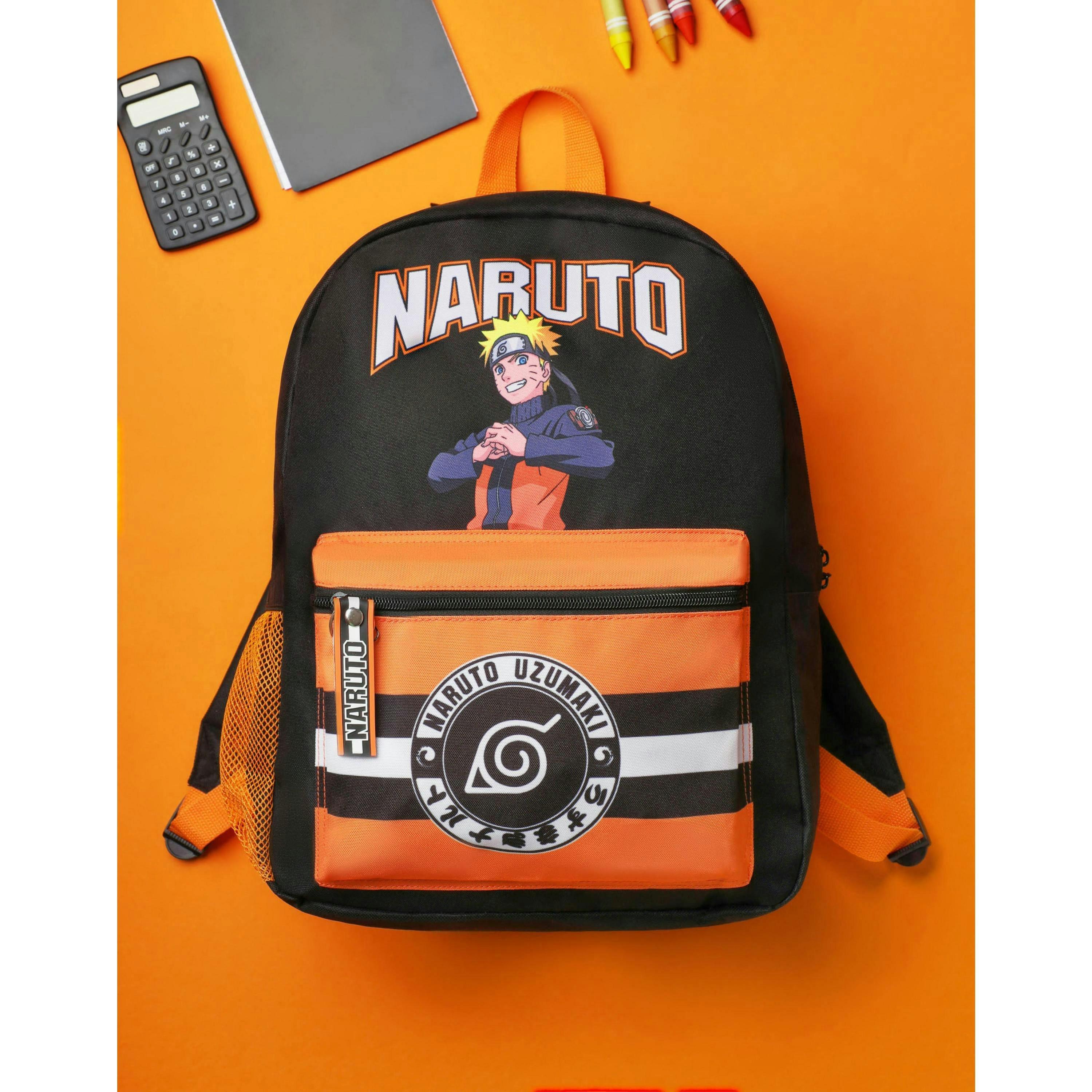 Naruto Shippuden Unisex Kids Black Front Printed Backpack (One Size) by Vanilla Underground , view 3 of 6