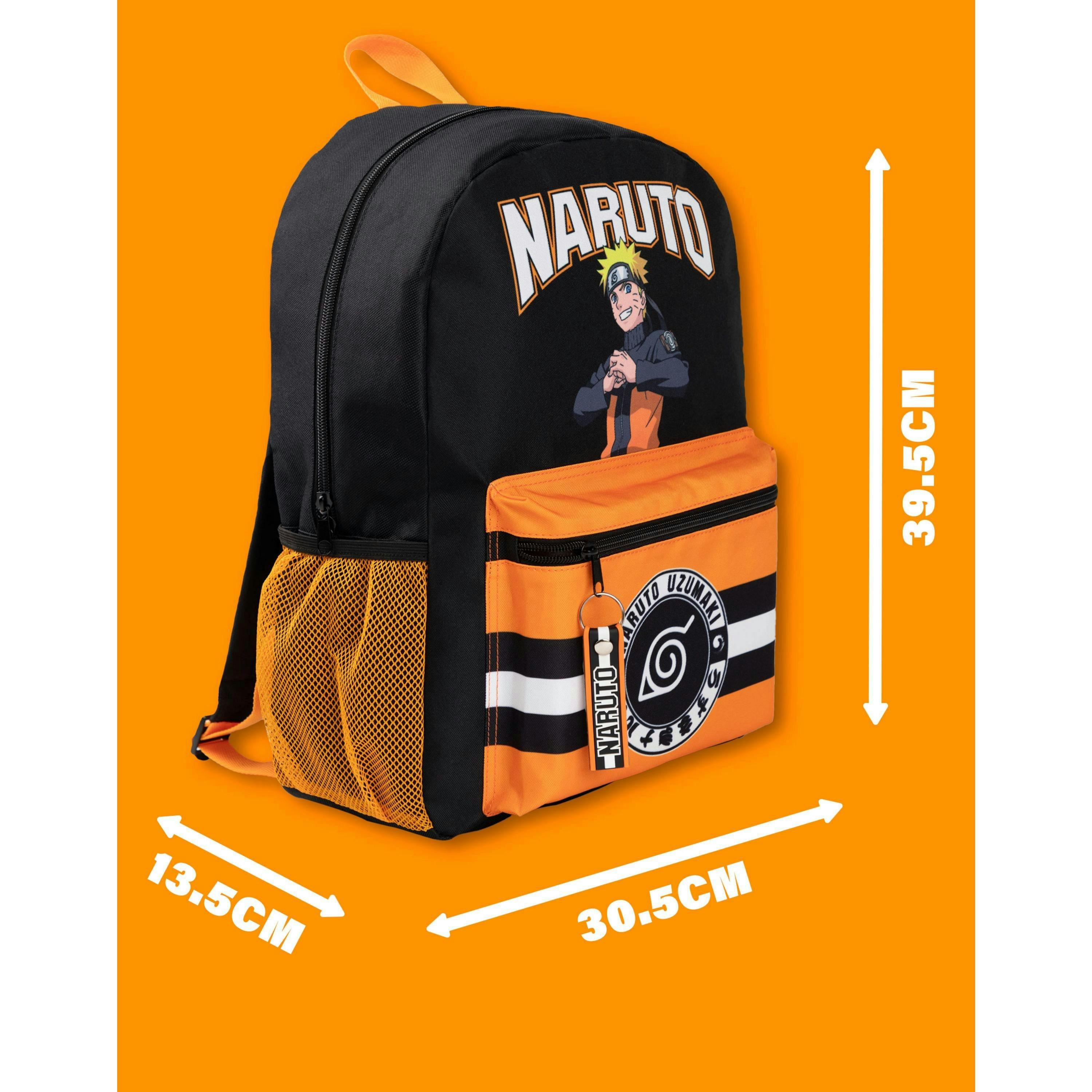 Naruto Shippuden Unisex Kids Black Front Printed Backpack (One Size) by Vanilla Underground , view 4 of 6
