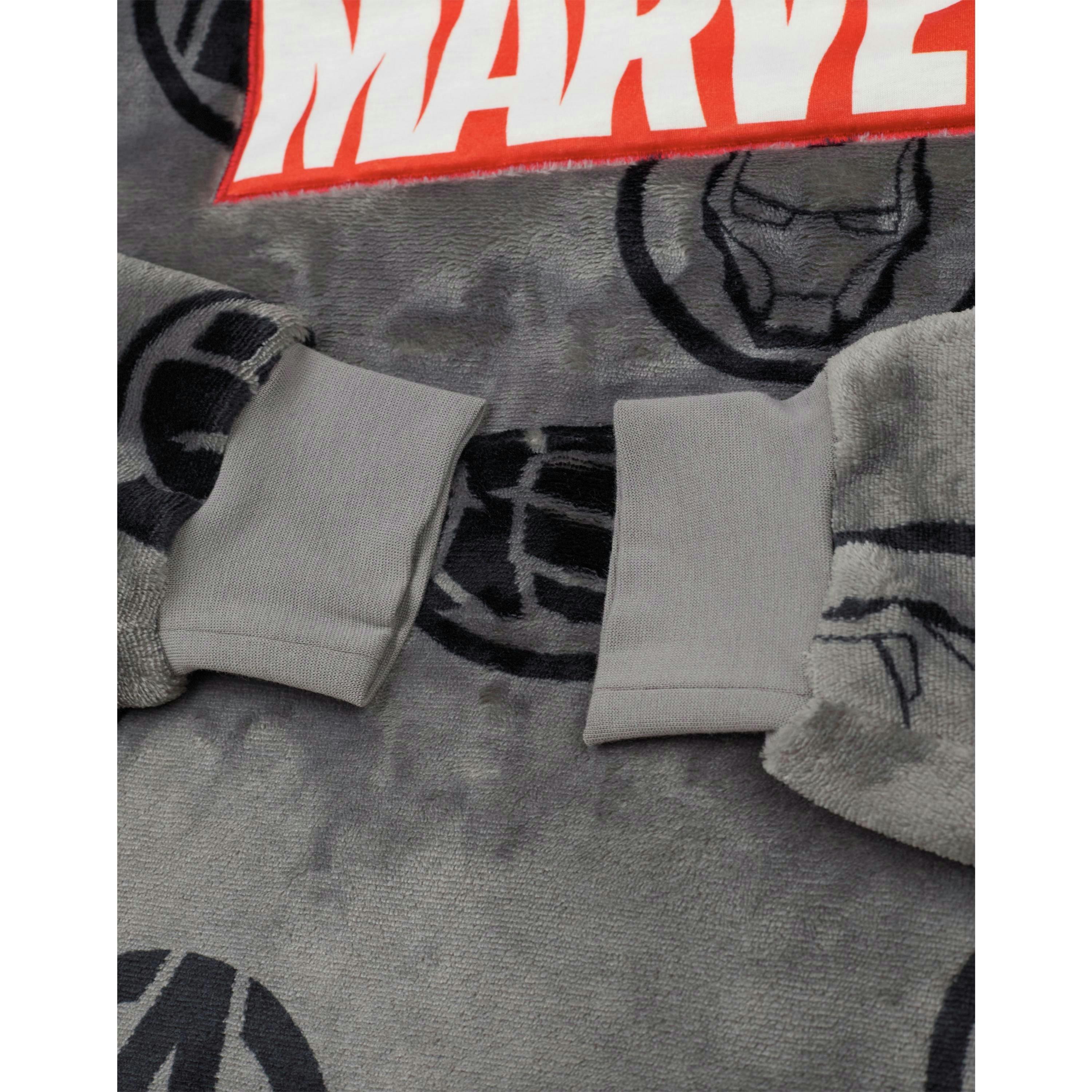 Marvel Mens Grey Logo Blanket Hoodie (One Size) by Vanilla Underground , view 6 of 6