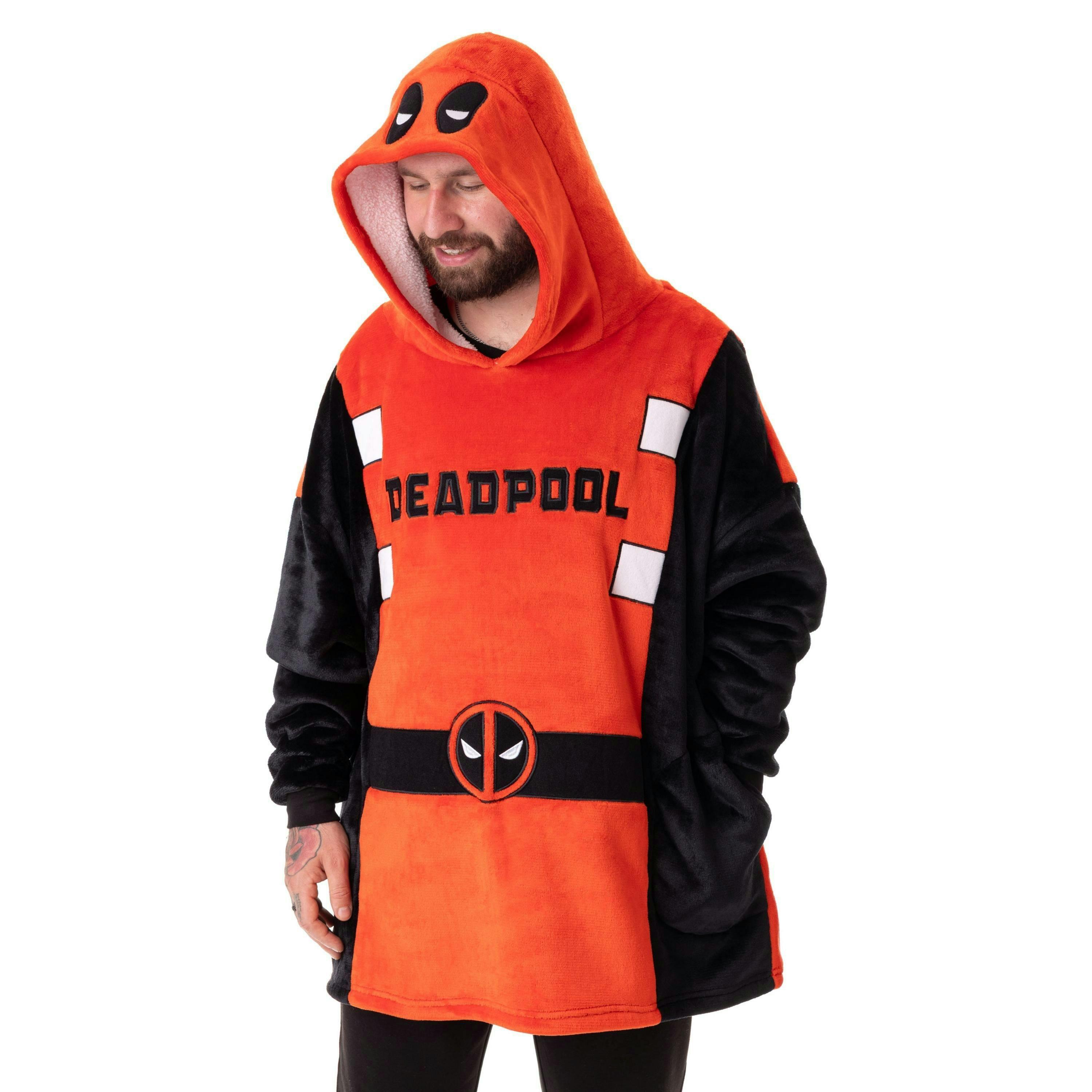 Marvel Unisex Multicoloured Deadpool Blanket Hoodie (One Size) by Vanilla Underground , view 1 of 6