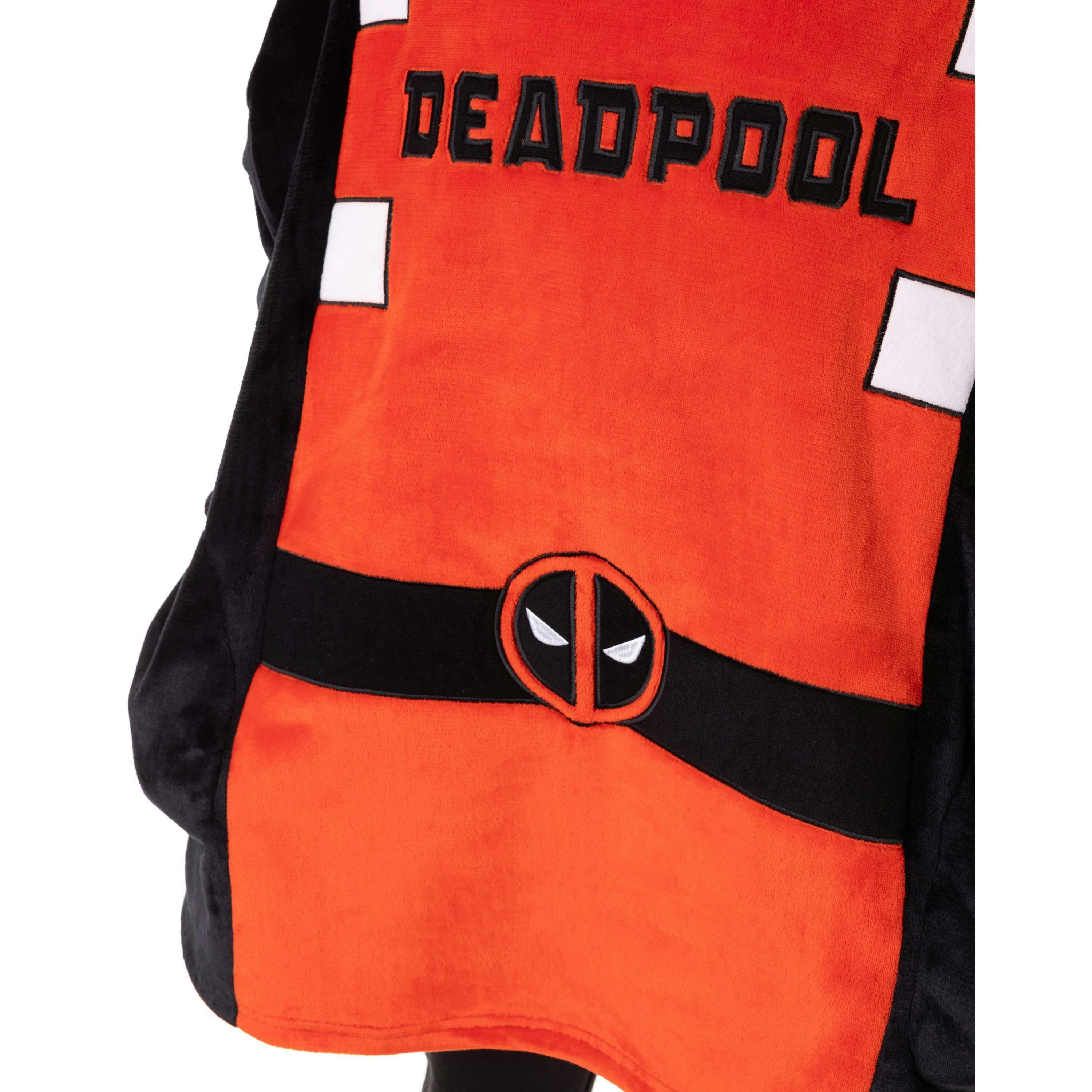 Marvel Unisex Multicoloured Deadpool Blanket Hoodie (One Size) by Vanilla Underground , view 3 of 6