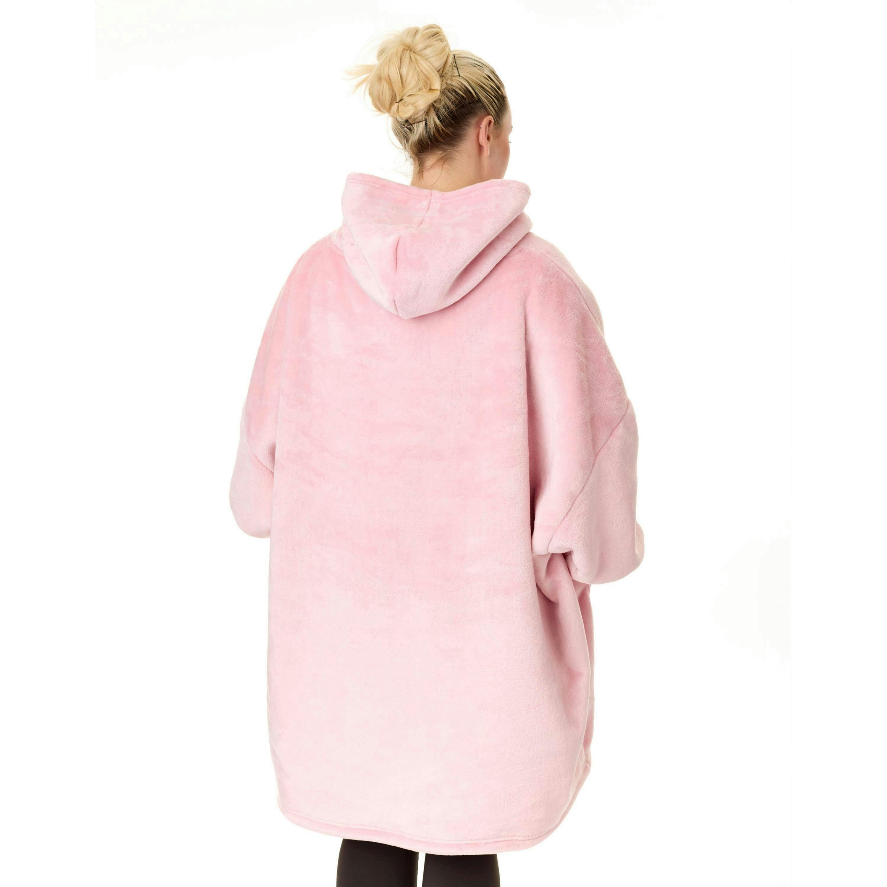 Hello Kitty Womens Pink Character Face Blanket Hoodie (One Size) by Vanilla Underground , view 2 of 6