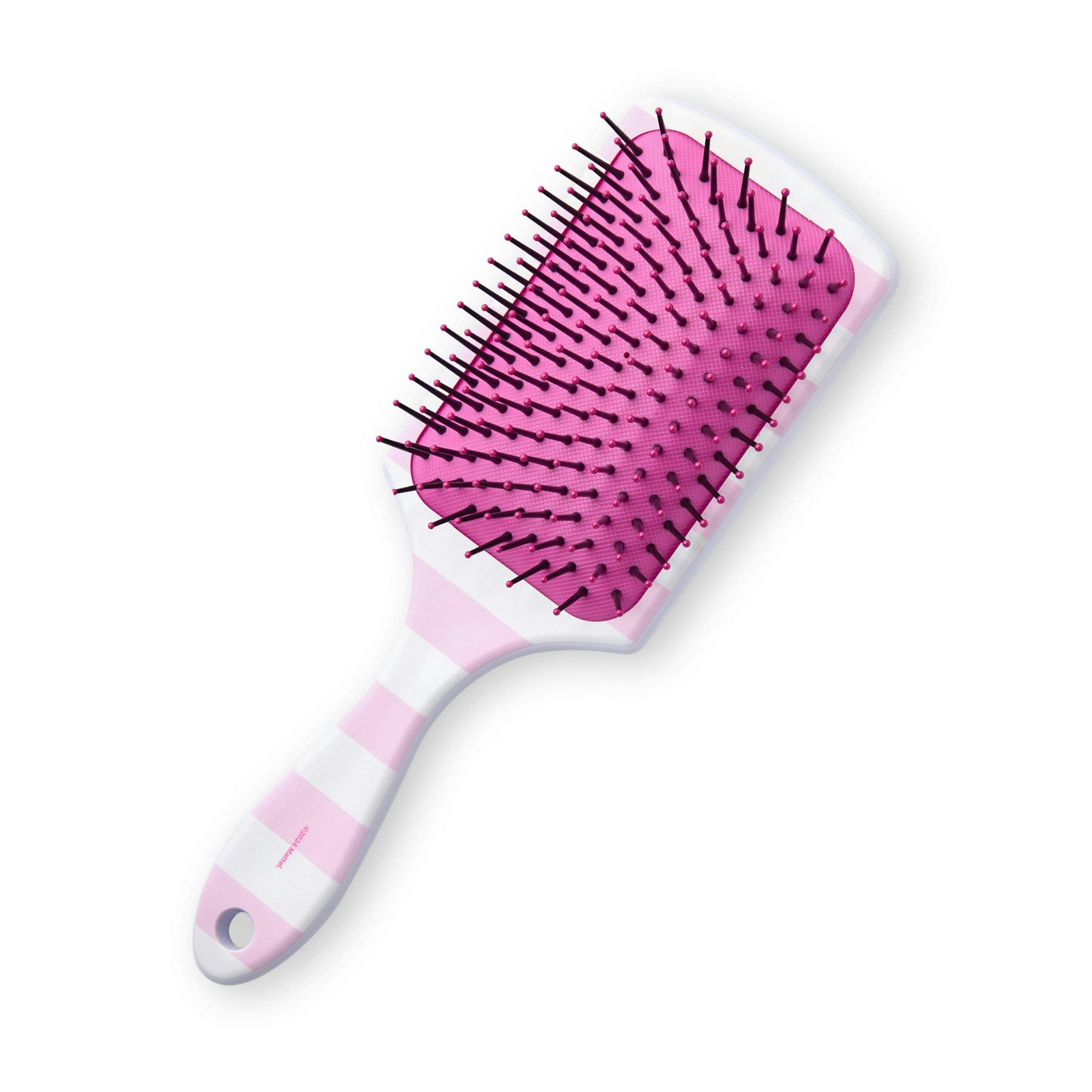 Barbie Womens Pink Retro Stripe Hair Brush and Scrunchie Set (One Size) by Vanilla Underground , view 2 of 6
