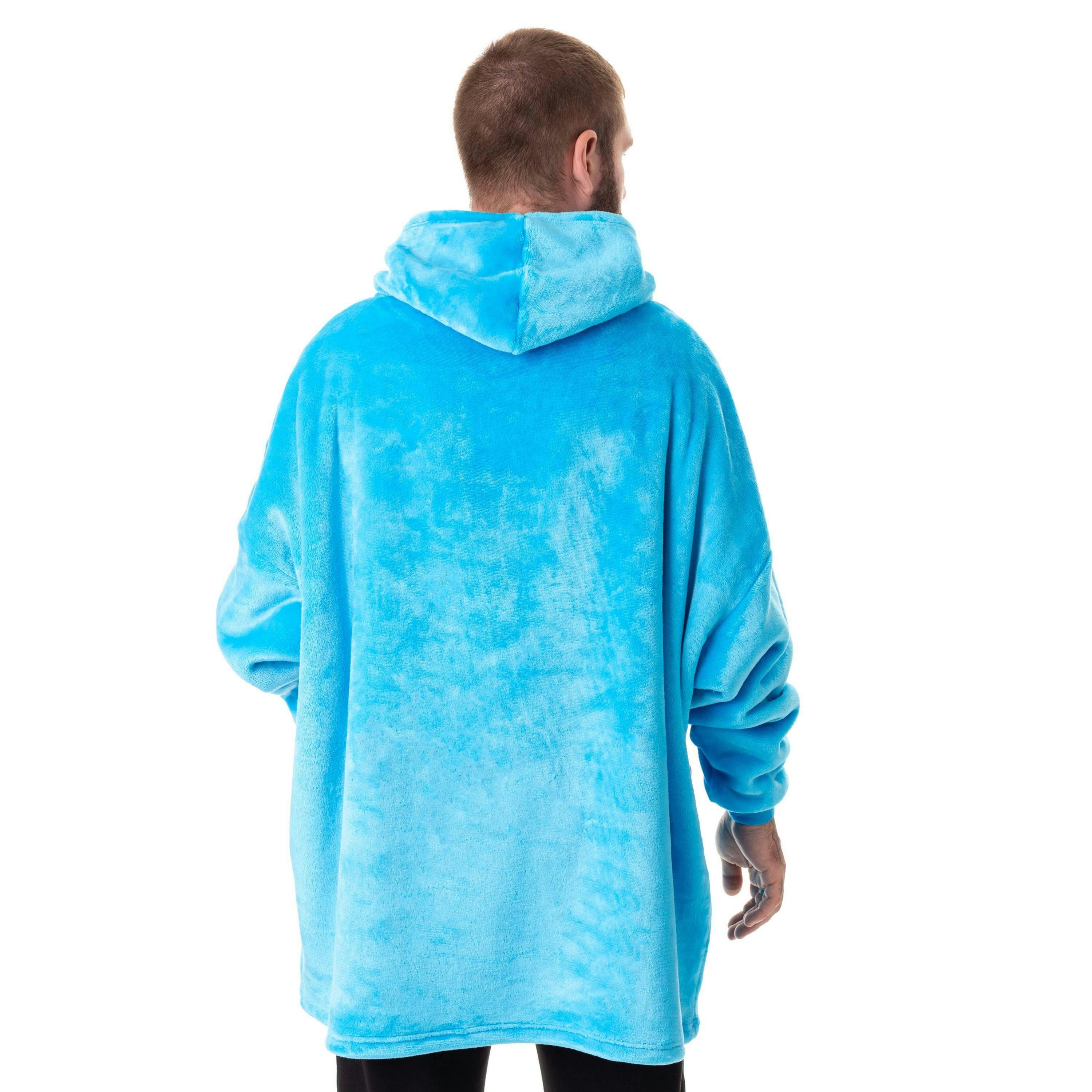 Sesame Street Unisex Blue Cookie Monster Blanket Hoodie (One Size) by Vanilla Underground , view 2 of 6