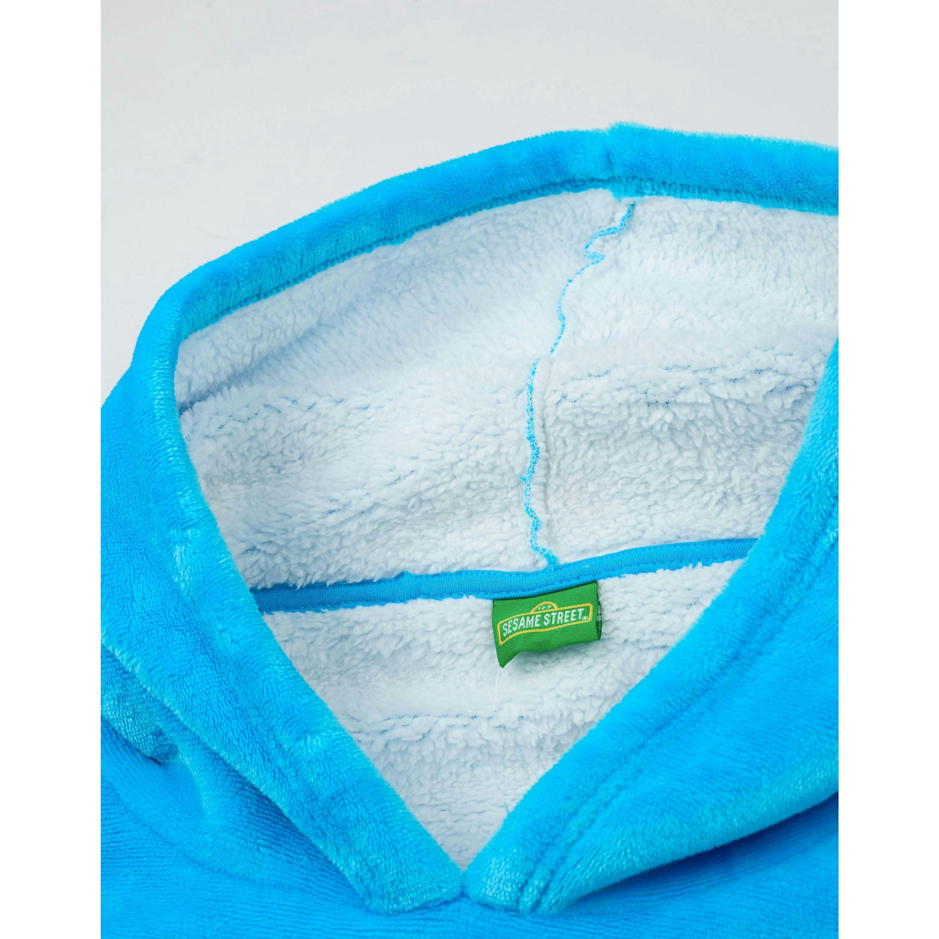 Sesame Street Unisex Blue Cookie Monster Blanket Hoodie (One Size) by Vanilla Underground , view 4 of 6