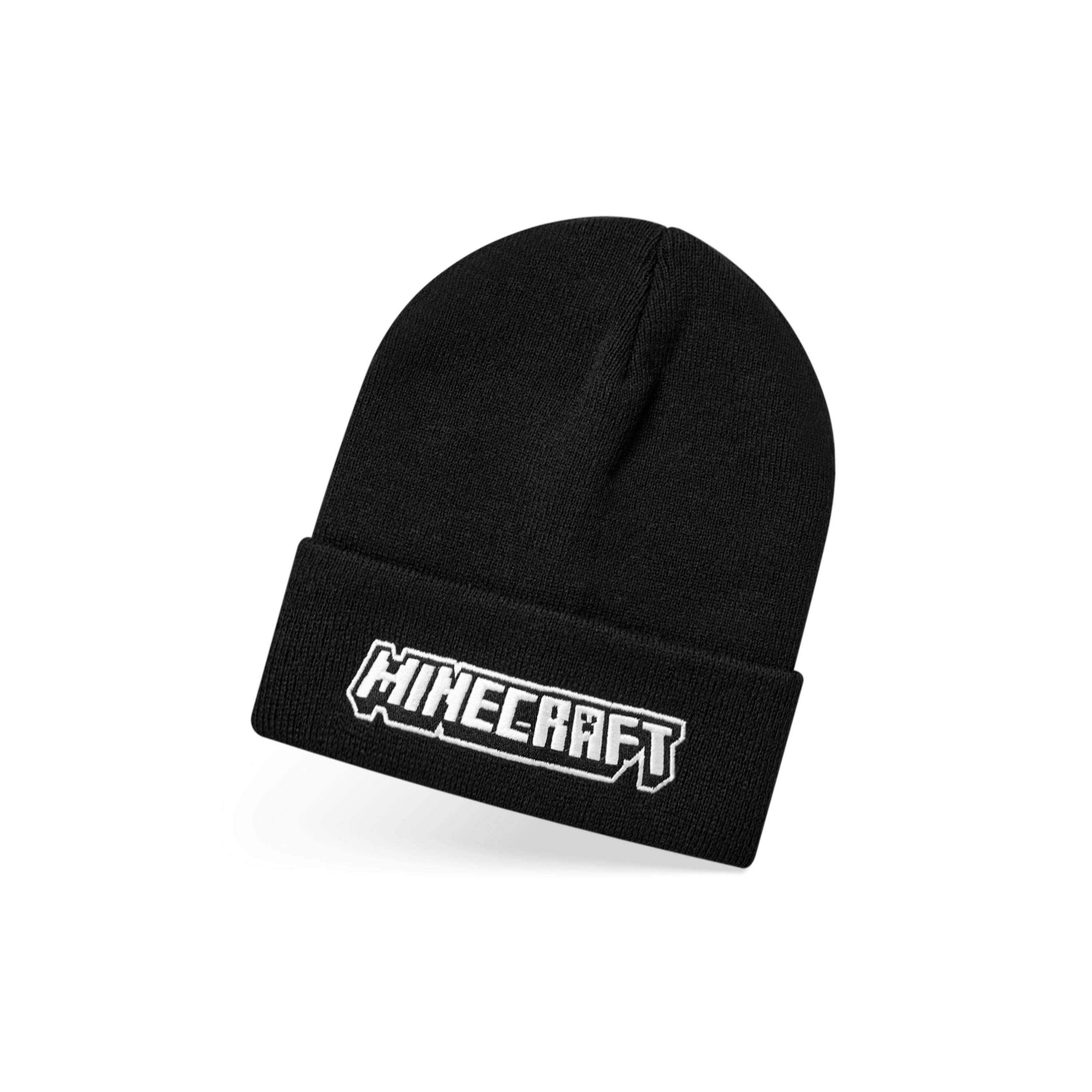 Minecraft Boys Black Logo Beanie Hat (One Size) by Vanilla Underground , view 1 of 6