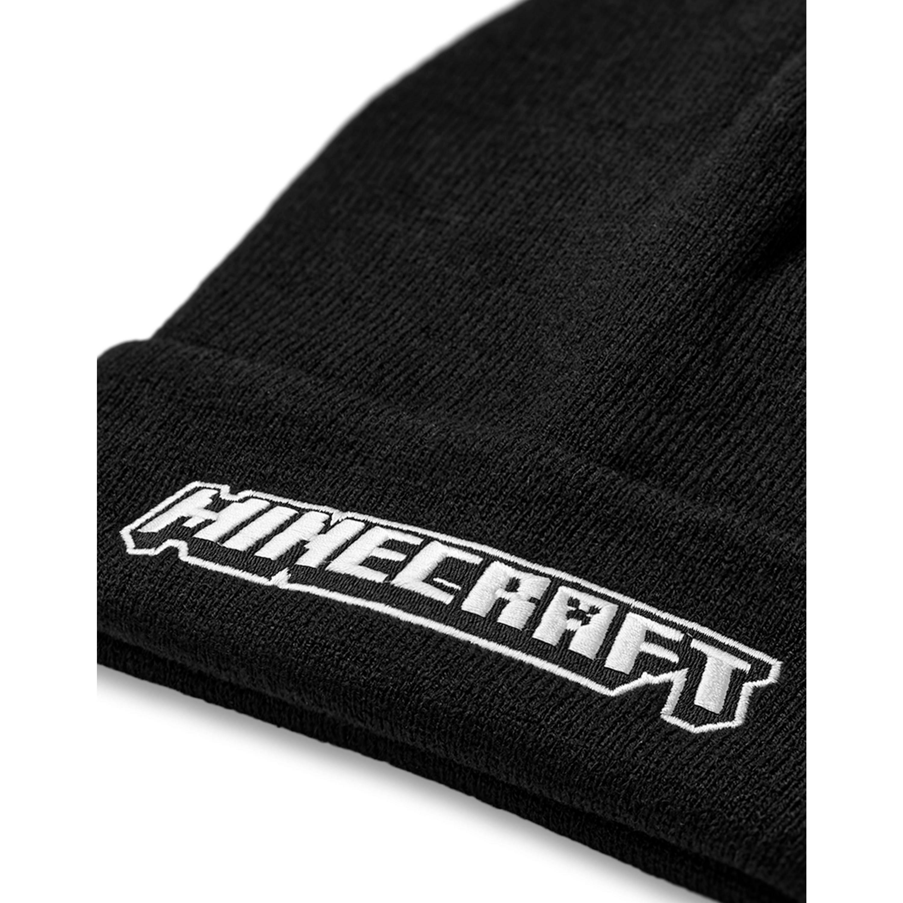 Minecraft Boys Black Logo Beanie Hat (One Size) by Vanilla Underground , view 5 of 6