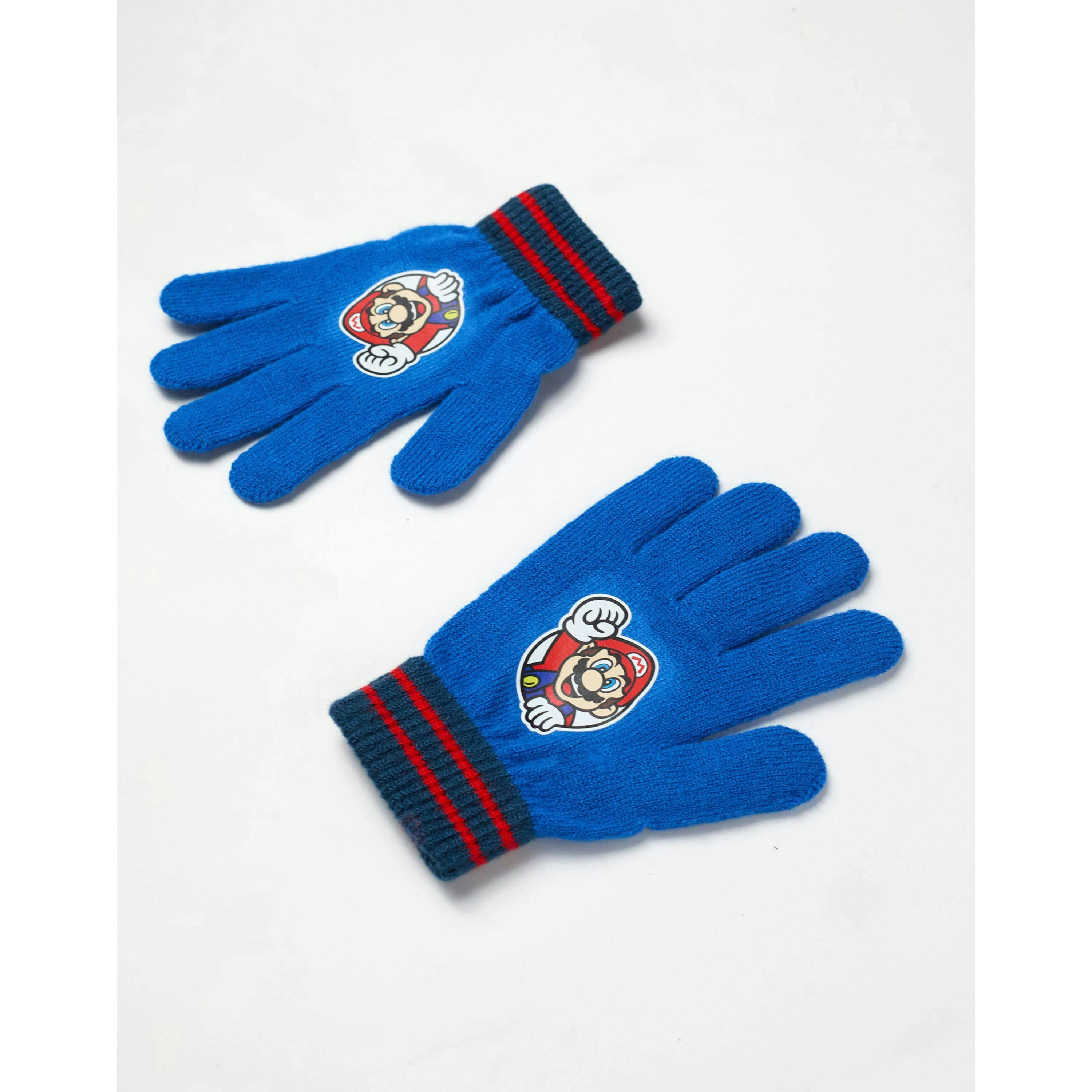 Nintendo Boys Multicoloured Super Mario Beanie and Gloves Set (One Size) by Vanilla Underground , view 5 of 6