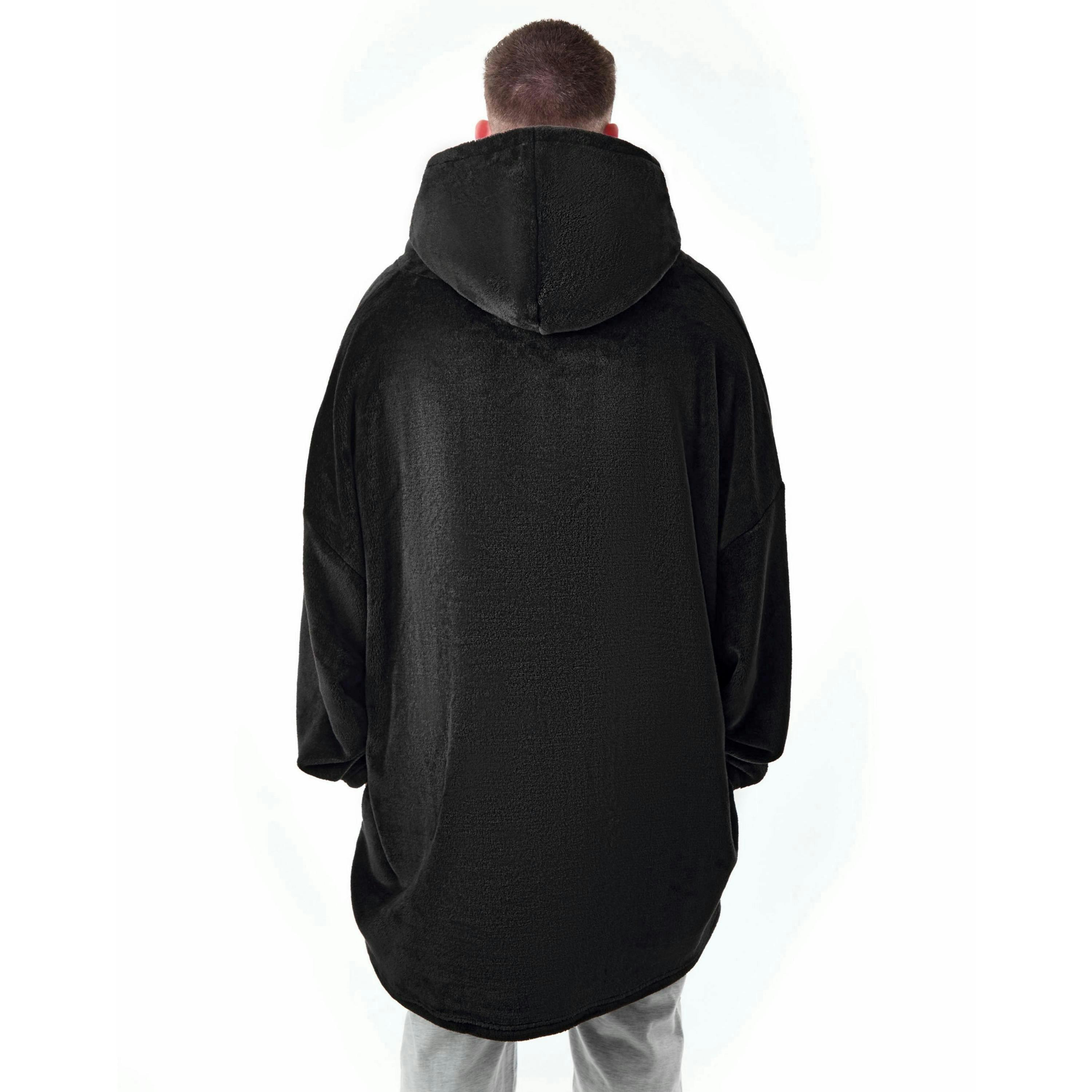 Yellowstone Mens Black Dutton Ranch Logo Blanket Hoodie (One Size) by Vanilla Underground , view 2 of 6