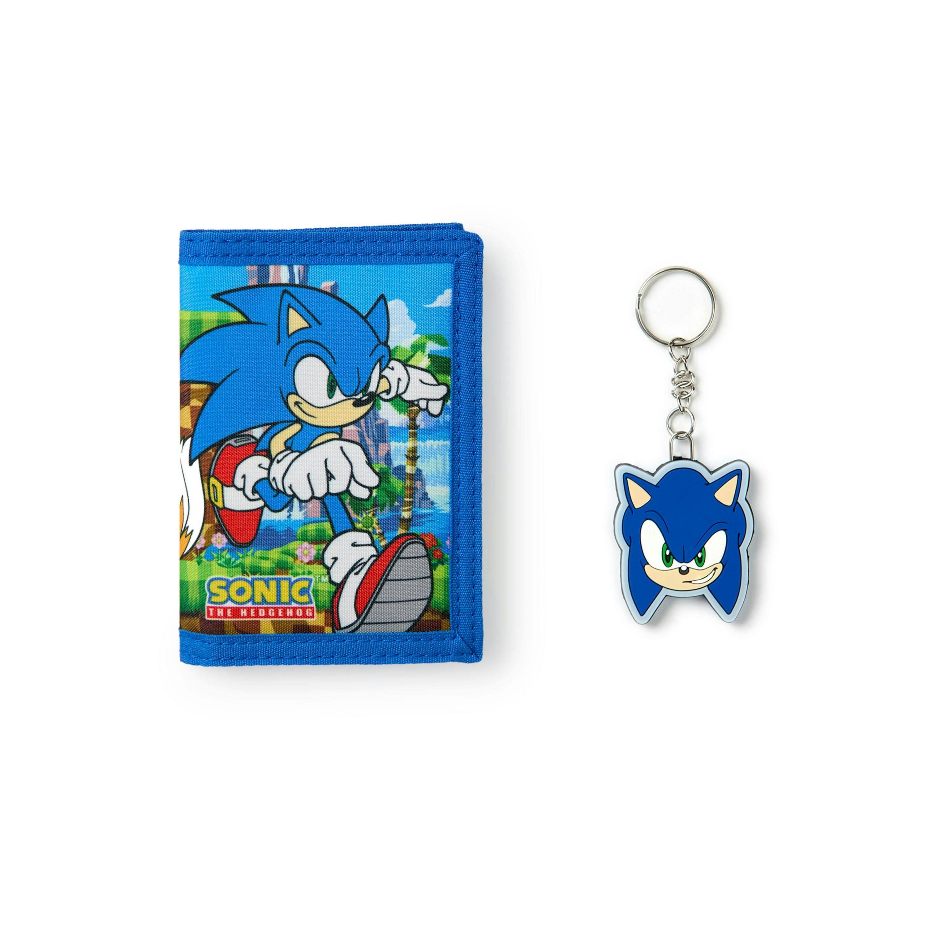 Sonic the Hedgehog Boys Blue Character Velcro Wallet (One Size) by Vanilla Underground , view 1 of 6