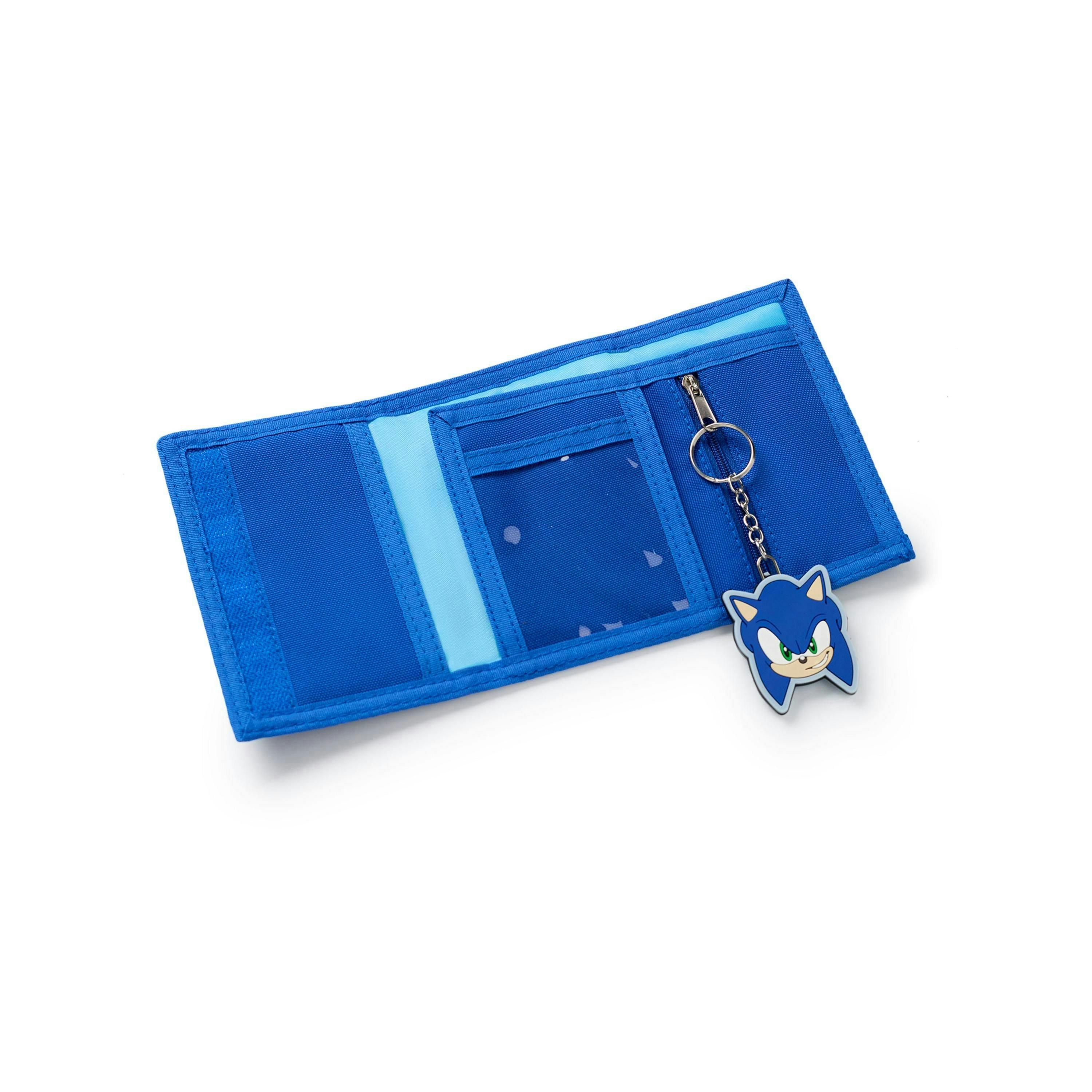 Sonic the Hedgehog Boys Blue Character Velcro Wallet (One Size) by Vanilla Underground , view 5 of 6