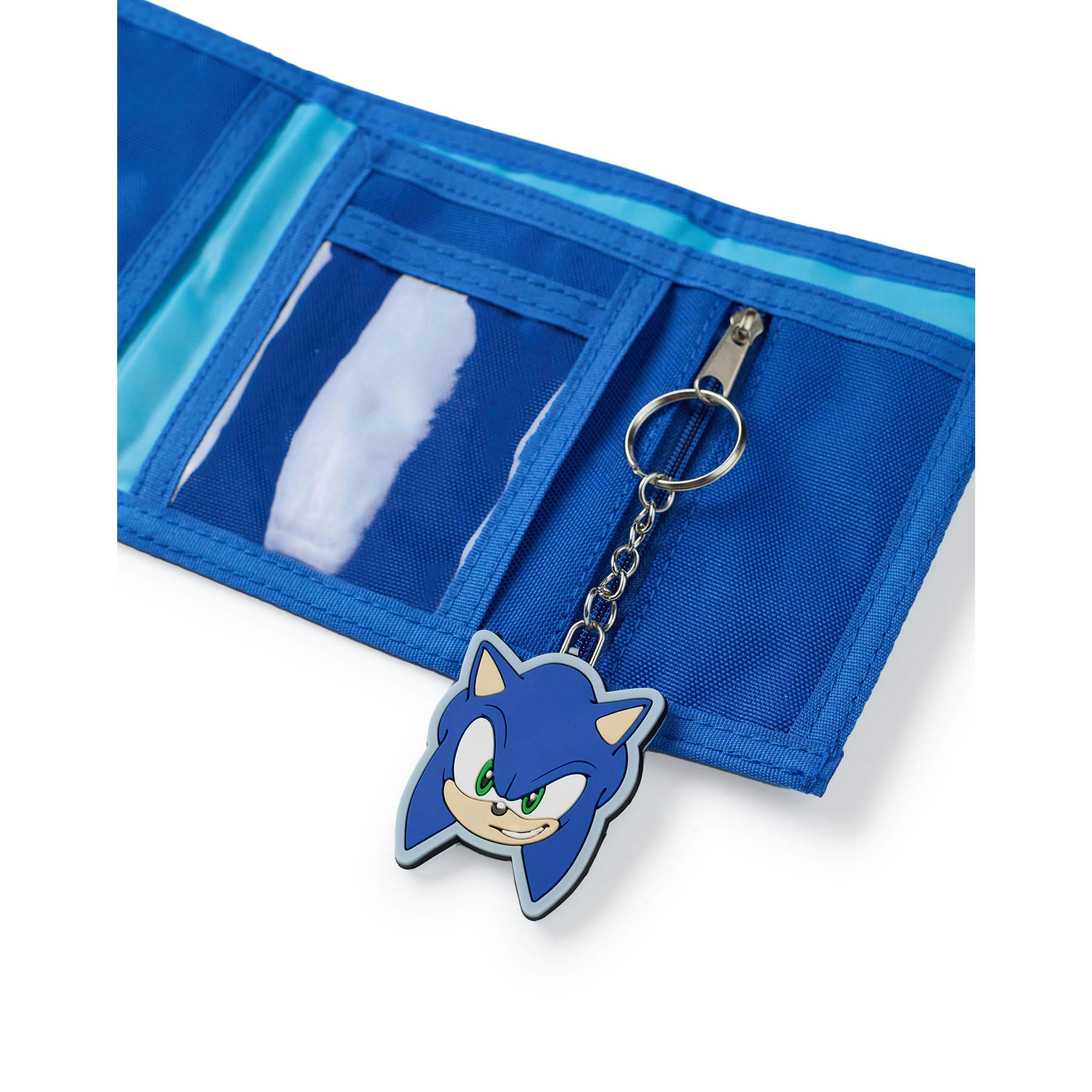 Sonic the Hedgehog Boys Blue Character Velcro Wallet (One Size) by Vanilla Underground , view 6 of 6