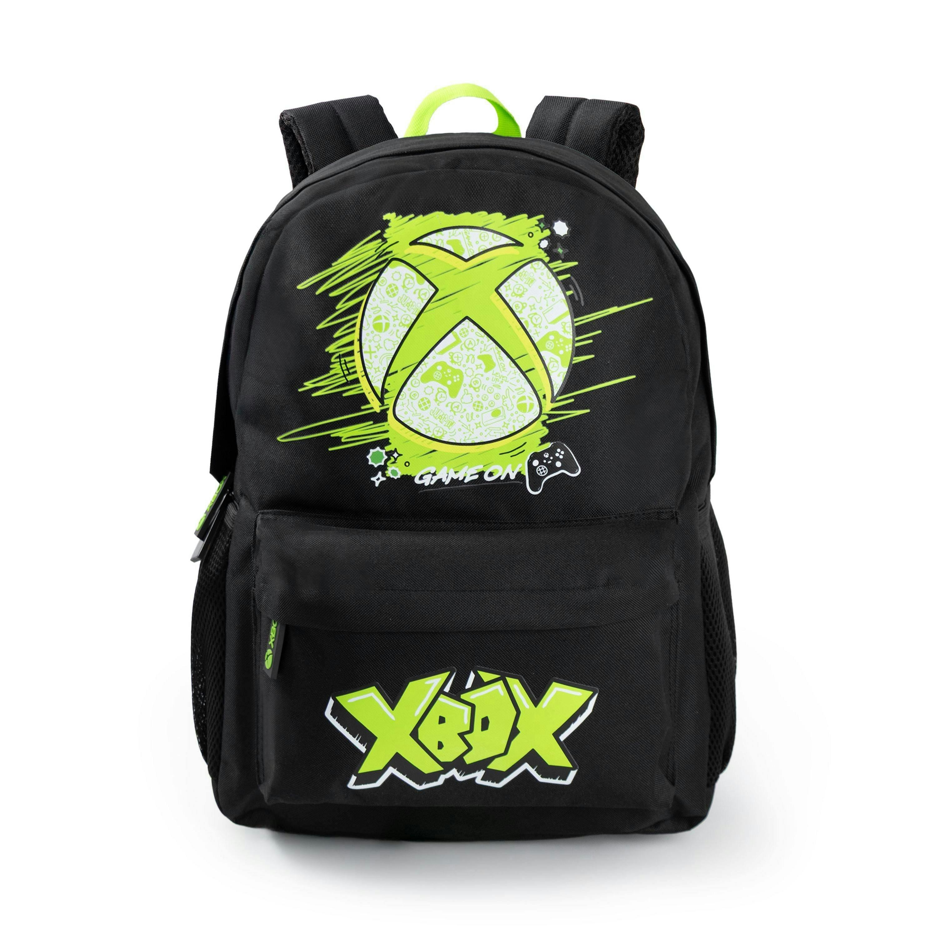 Xbox Unisex Kids Black Logo Backpack (One Size) by Vanilla Underground , view 1 of 6
