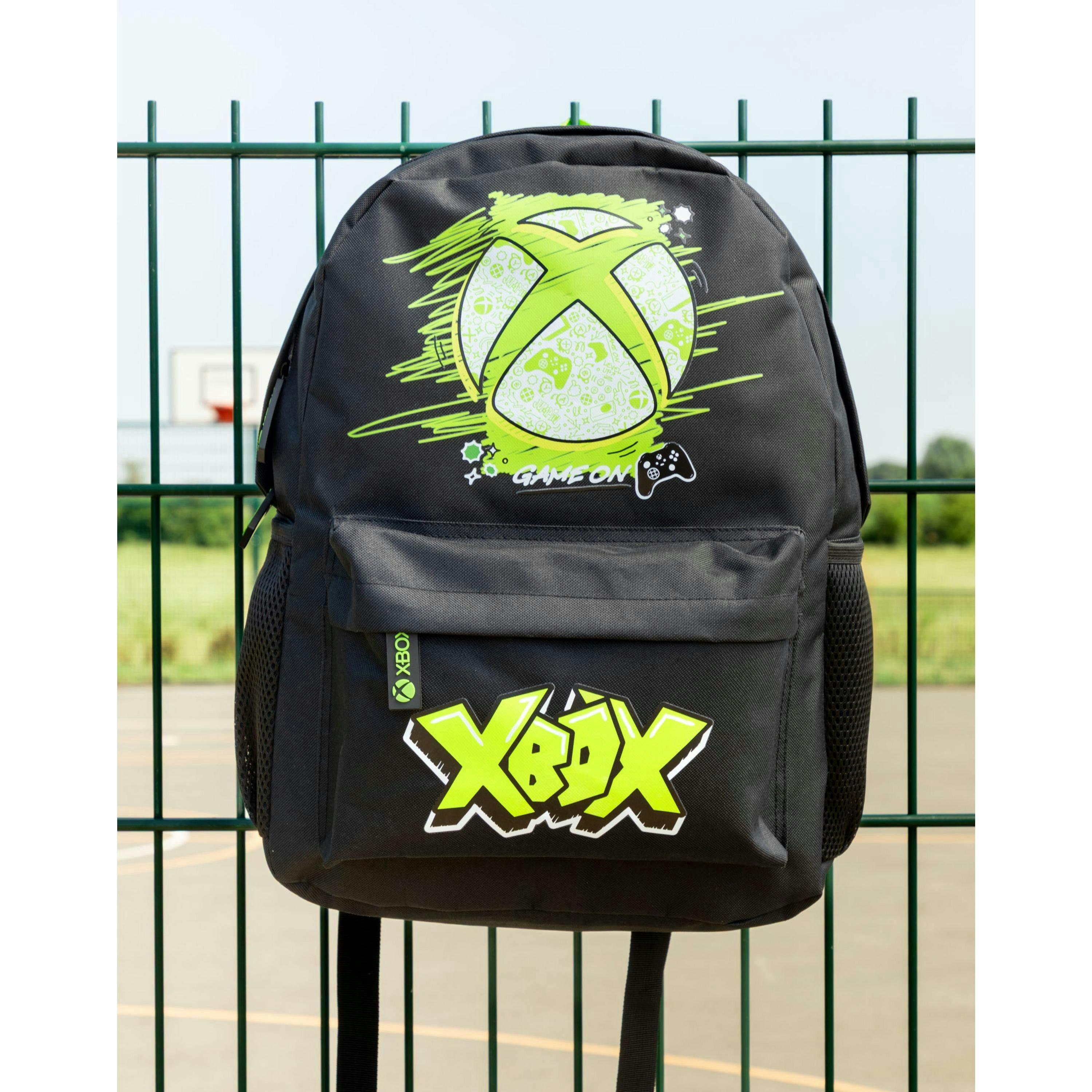 Xbox Unisex Kids Black Logo Backpack (One Size) by Vanilla Underground , view 3 of 6