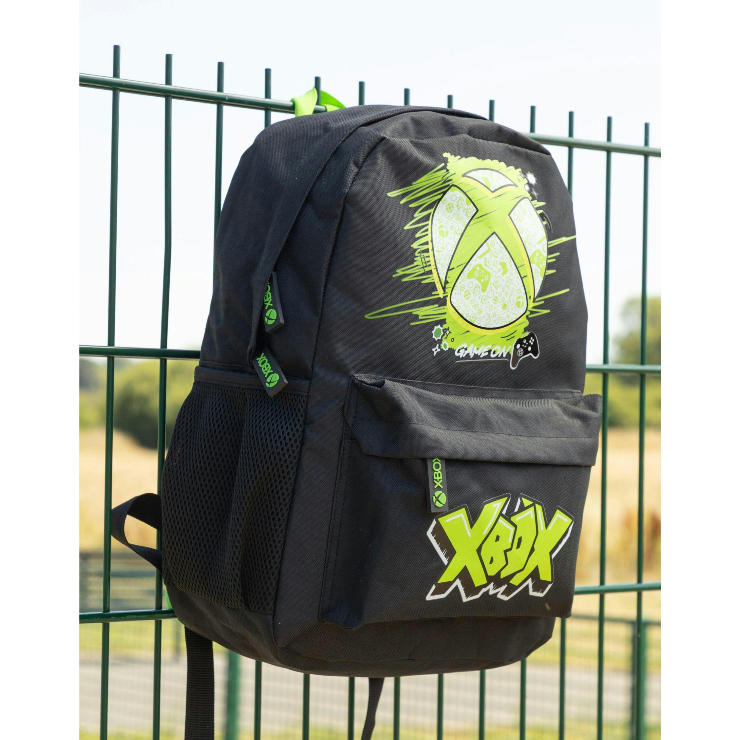Xbox Unisex Kids Black Logo Backpack (One Size) by Vanilla Underground , view 4 of 6