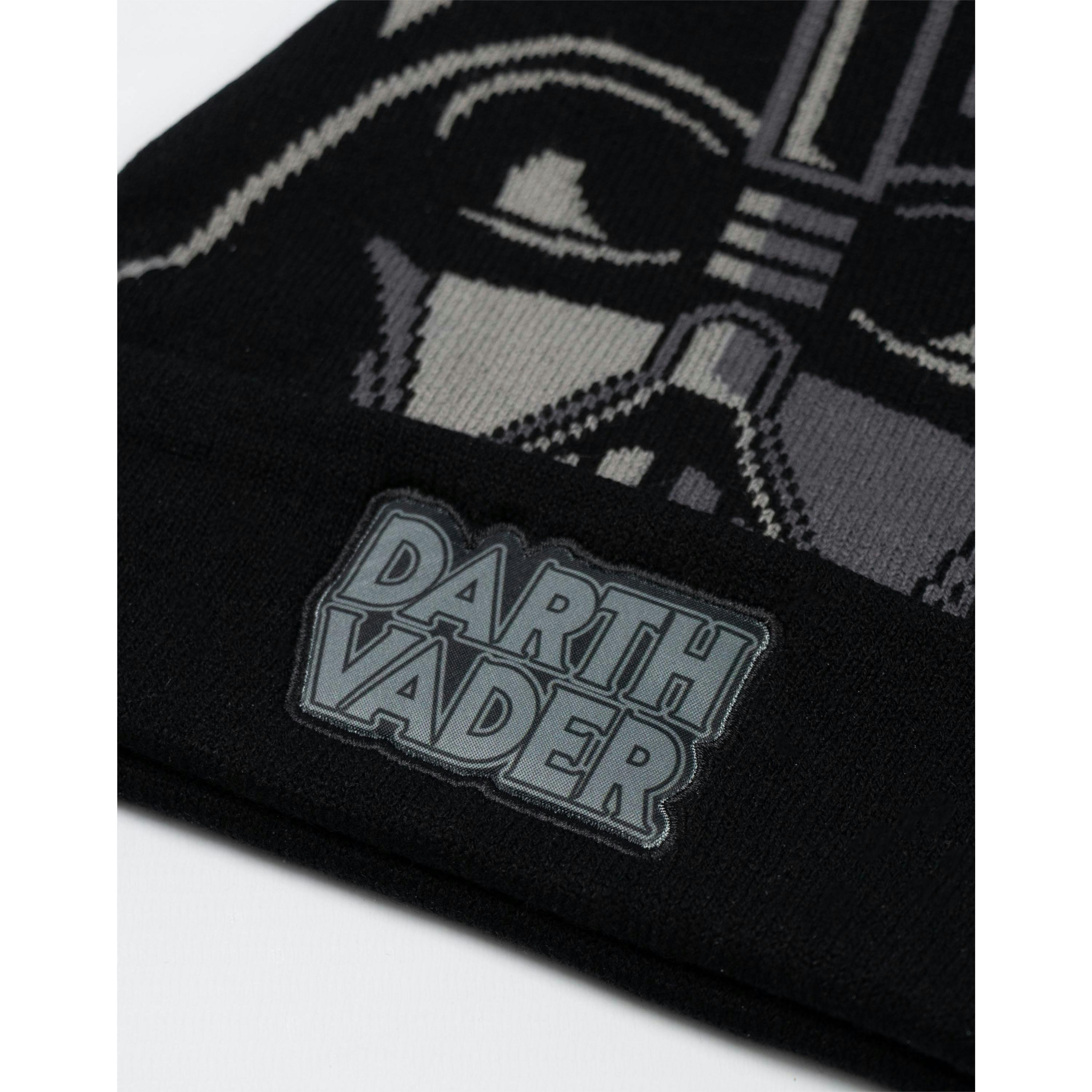 Star Wars Boys Black Darth Vader Beanie and Gloves Set (One Size) by Vanilla Underground , view 6 of 6