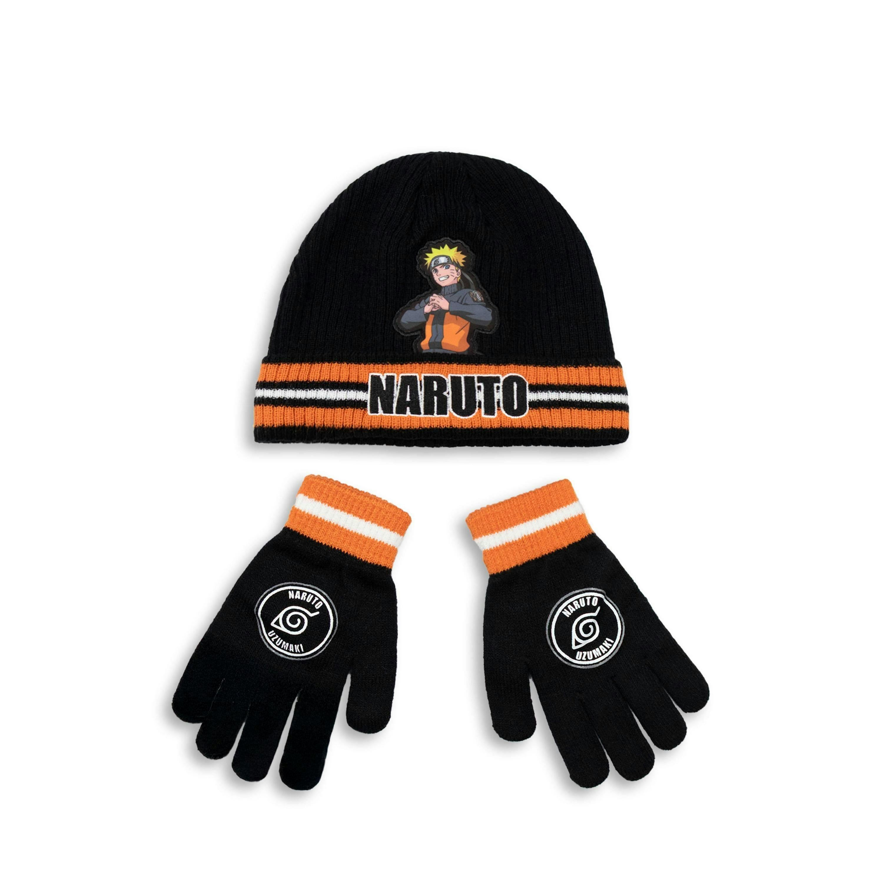 Naruto Boys Black Character Beanie and Gloves Set (One Size) by Vanilla Underground , view 1 of 6