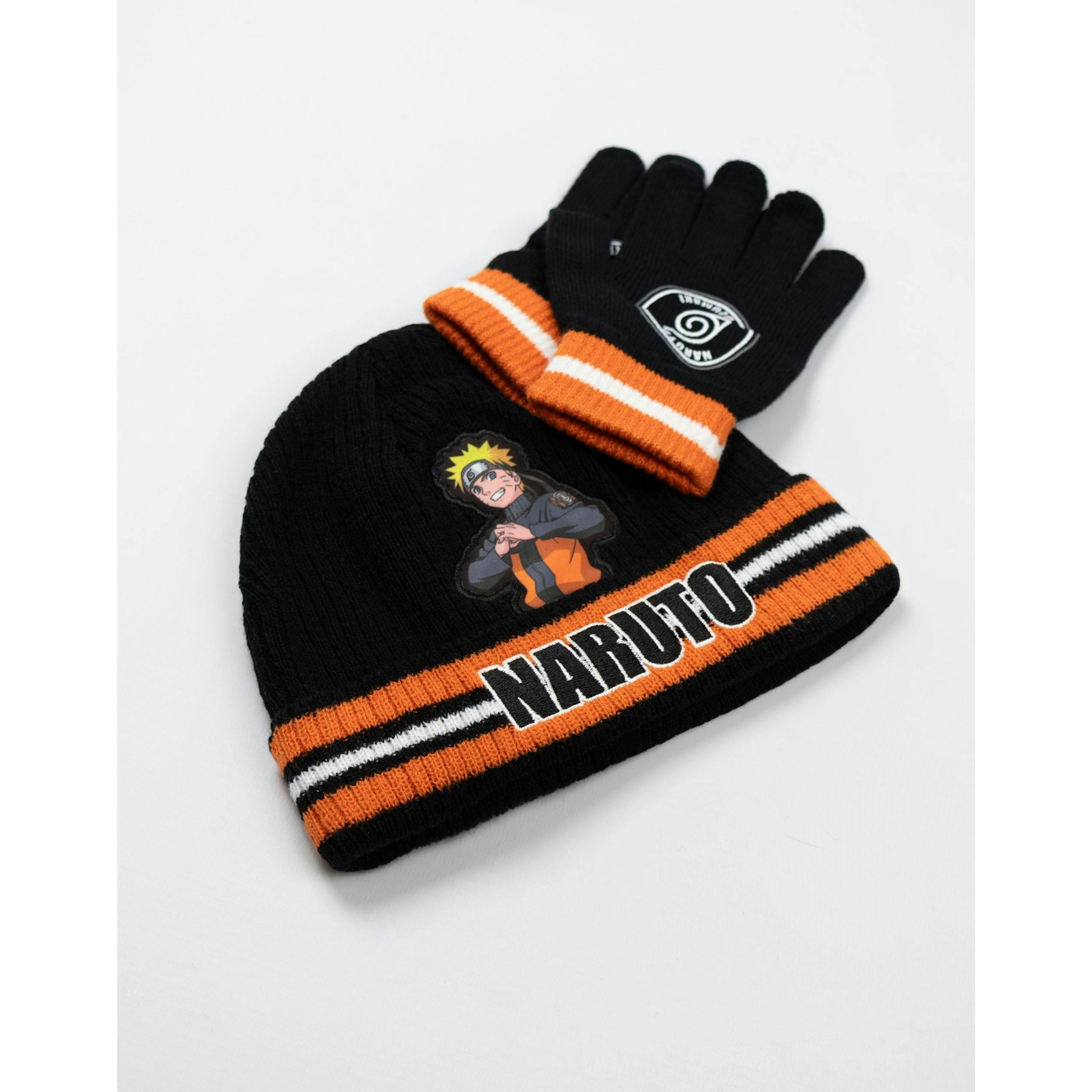 Naruto Boys Black Character Beanie and Gloves Set (One Size) by Vanilla Underground , view 3 of 6