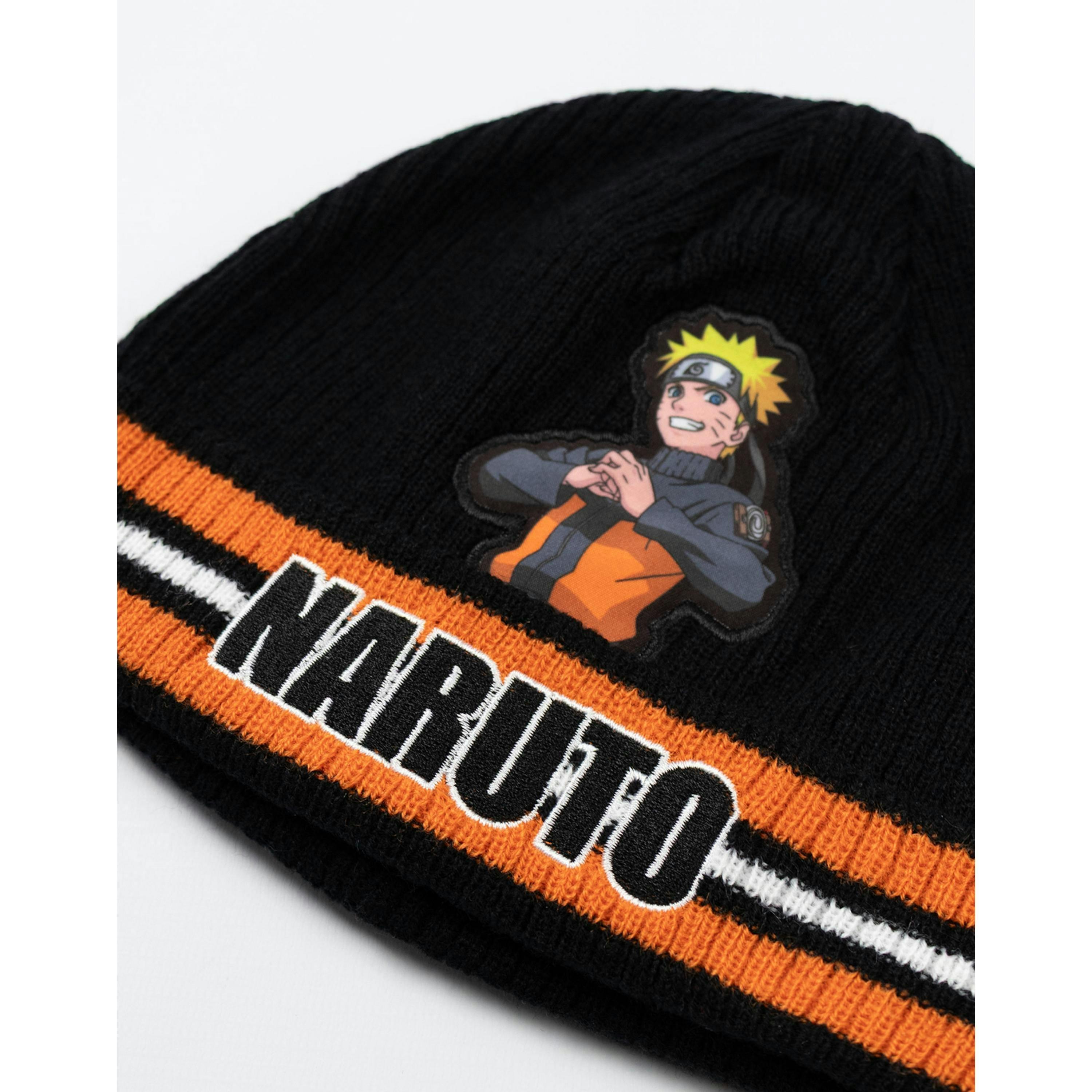 Naruto Boys Black Character Beanie and Gloves Set (One Size) by Vanilla Underground , view 5 of 6