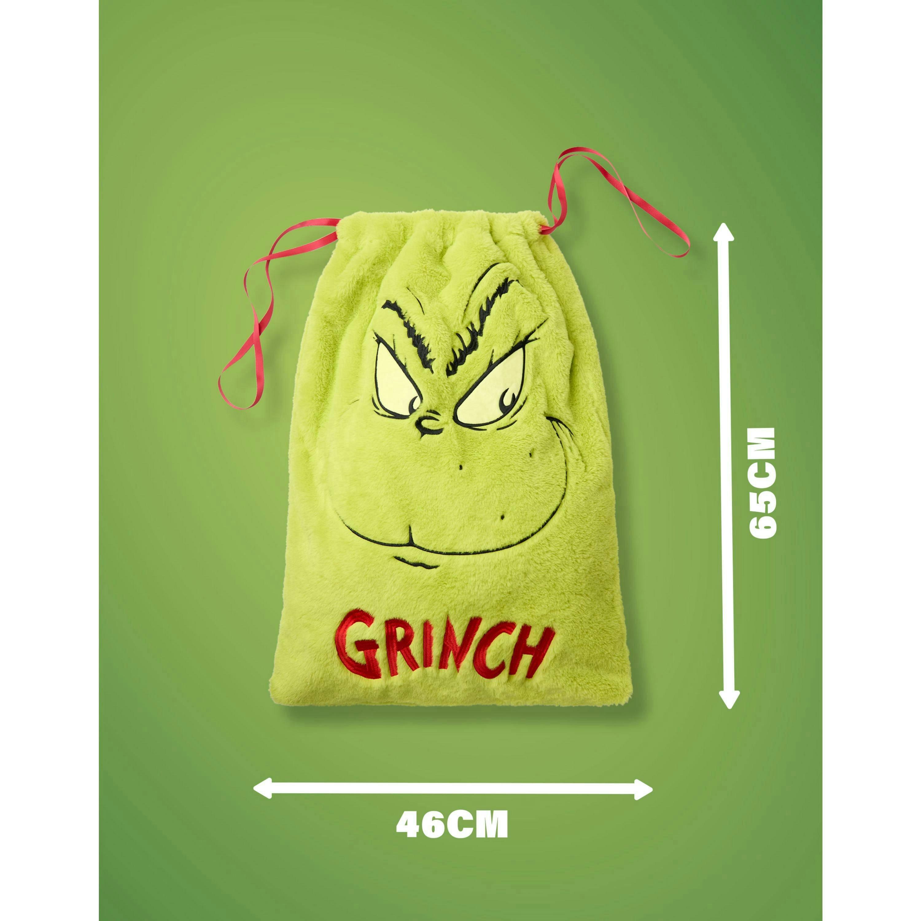 The Grinch Unisex Kids Green Character Drawstring Bag (One Size) by Vanilla Underground , view 4 of 6