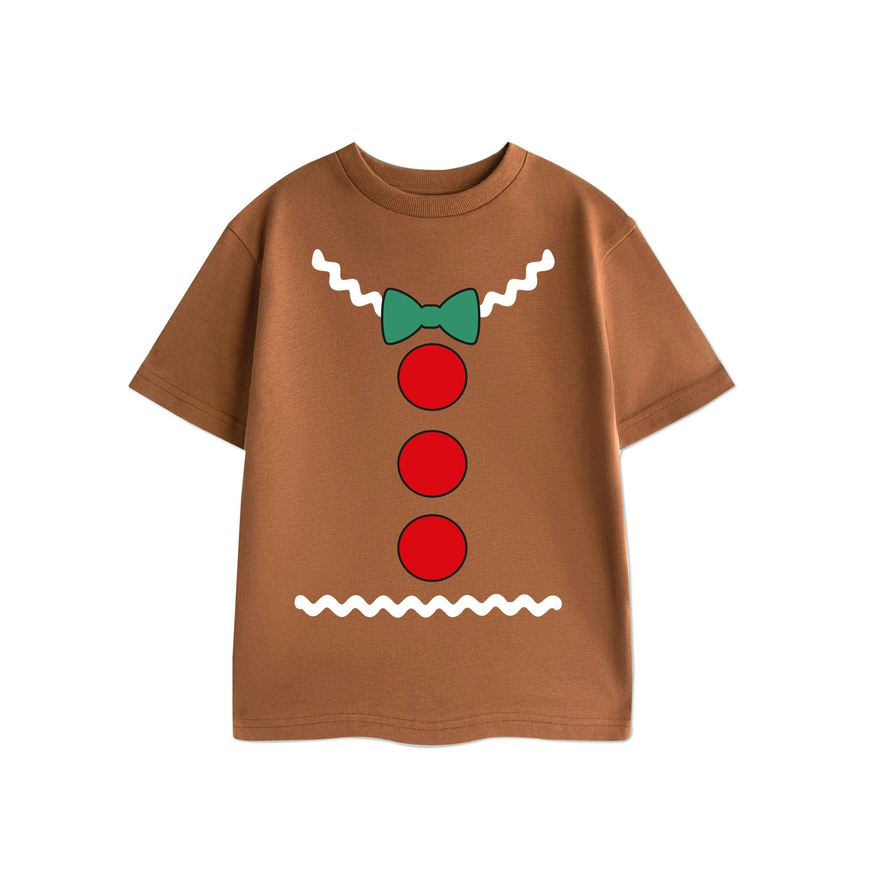 Show Me The Merch Unisex Brown Gingerbread Short Sleeved T-Shirt by Vanilla Underground , view 1 of 1