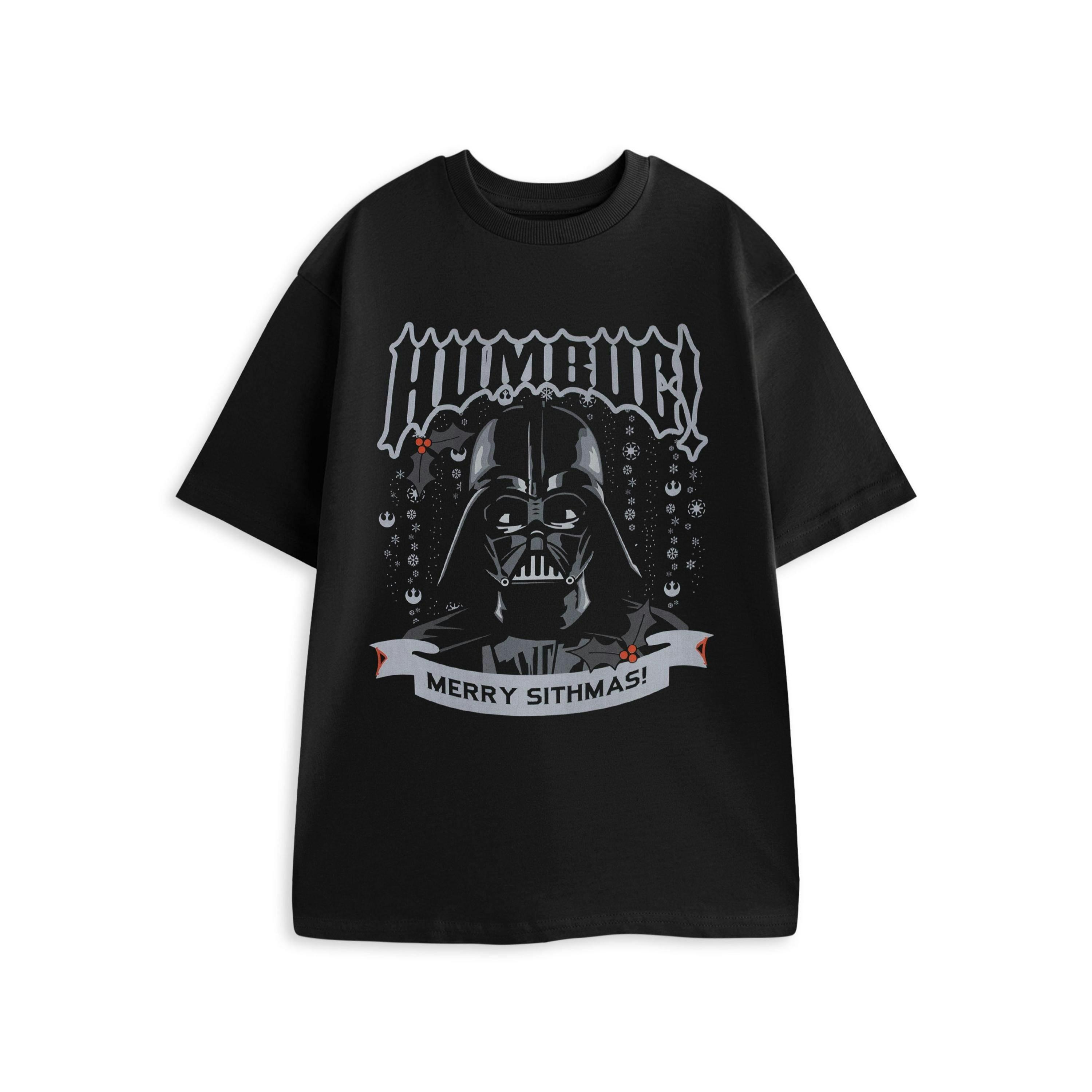Star Wars Mens Black Merry Sithmas Short Sleeved T-Shirt by Vanilla Underground , view 1 of 4