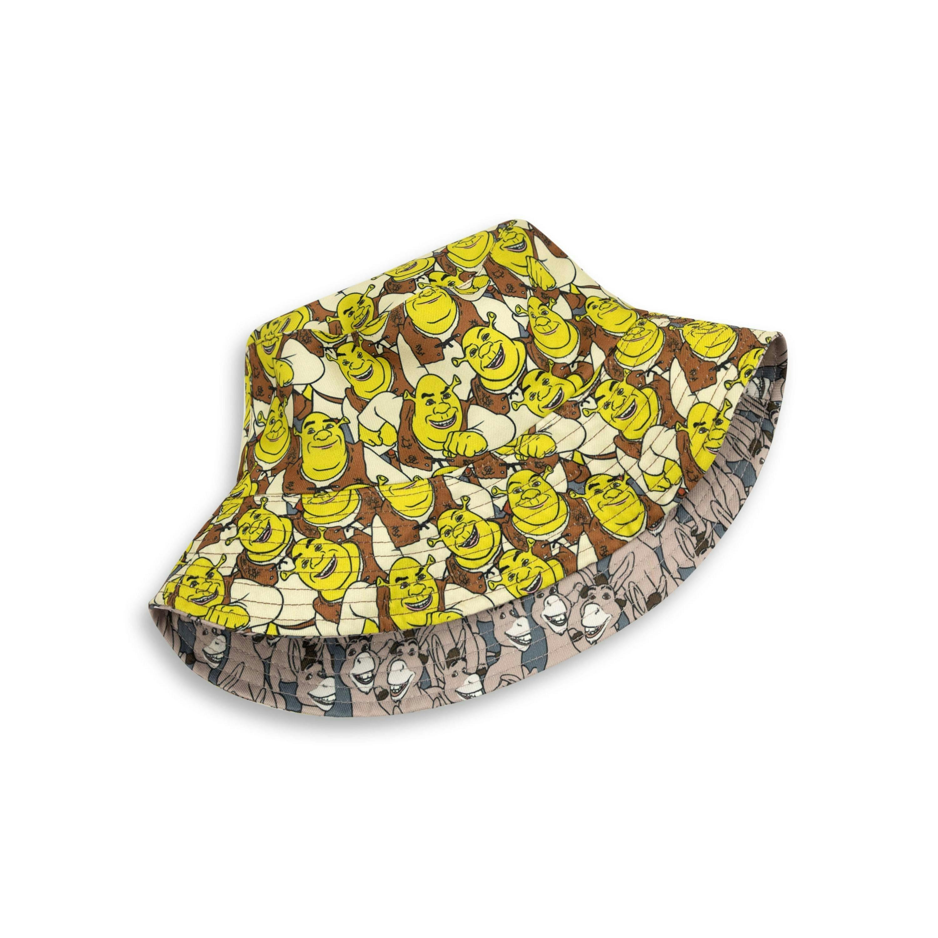 Shrek Mens Multicoloured Reversible Donkey and Shrek Bucket Hat (One Size) by Vanilla Underground , view 1 of 6